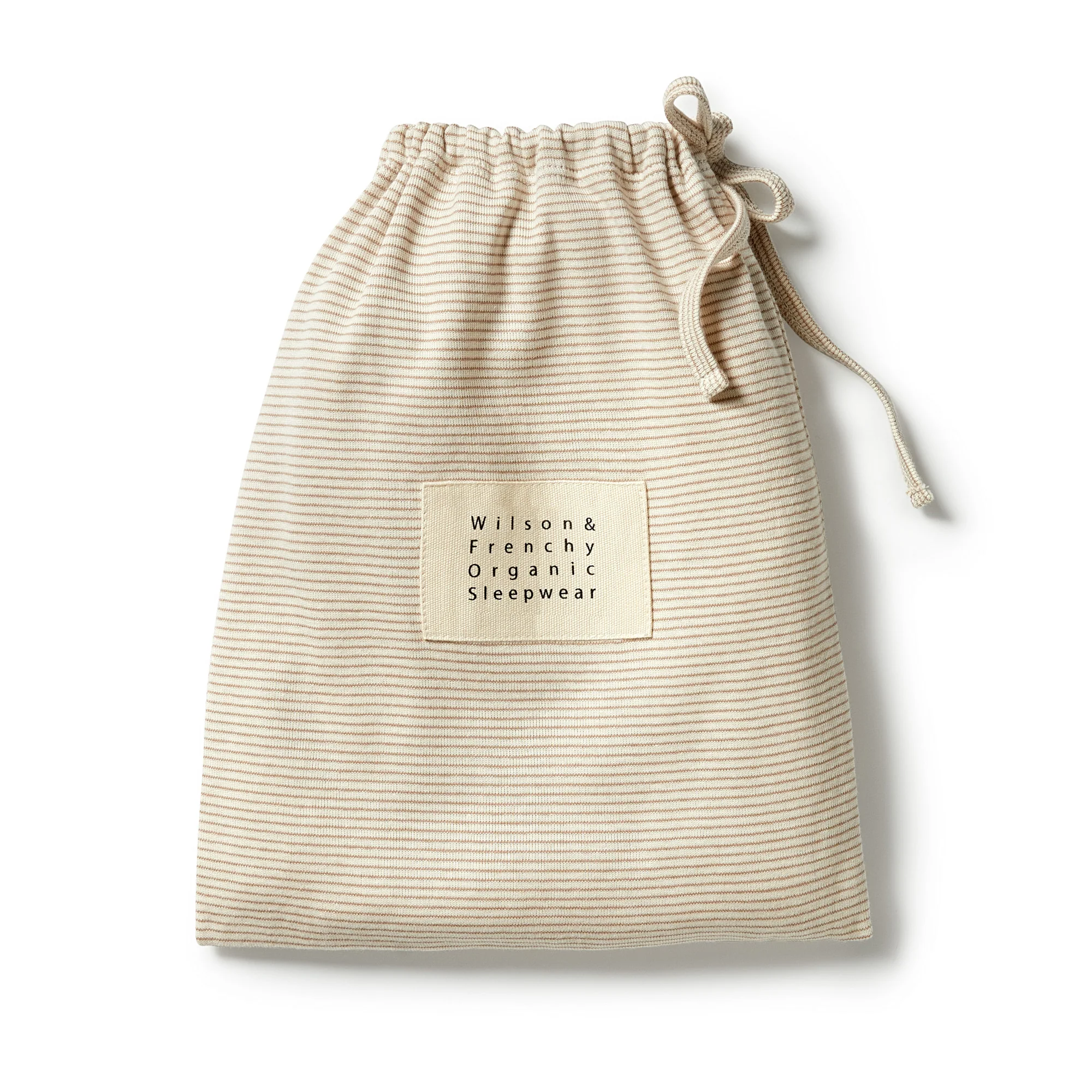 Organic Stripe Rib Henley Pyjamas - Nougat - Image 4