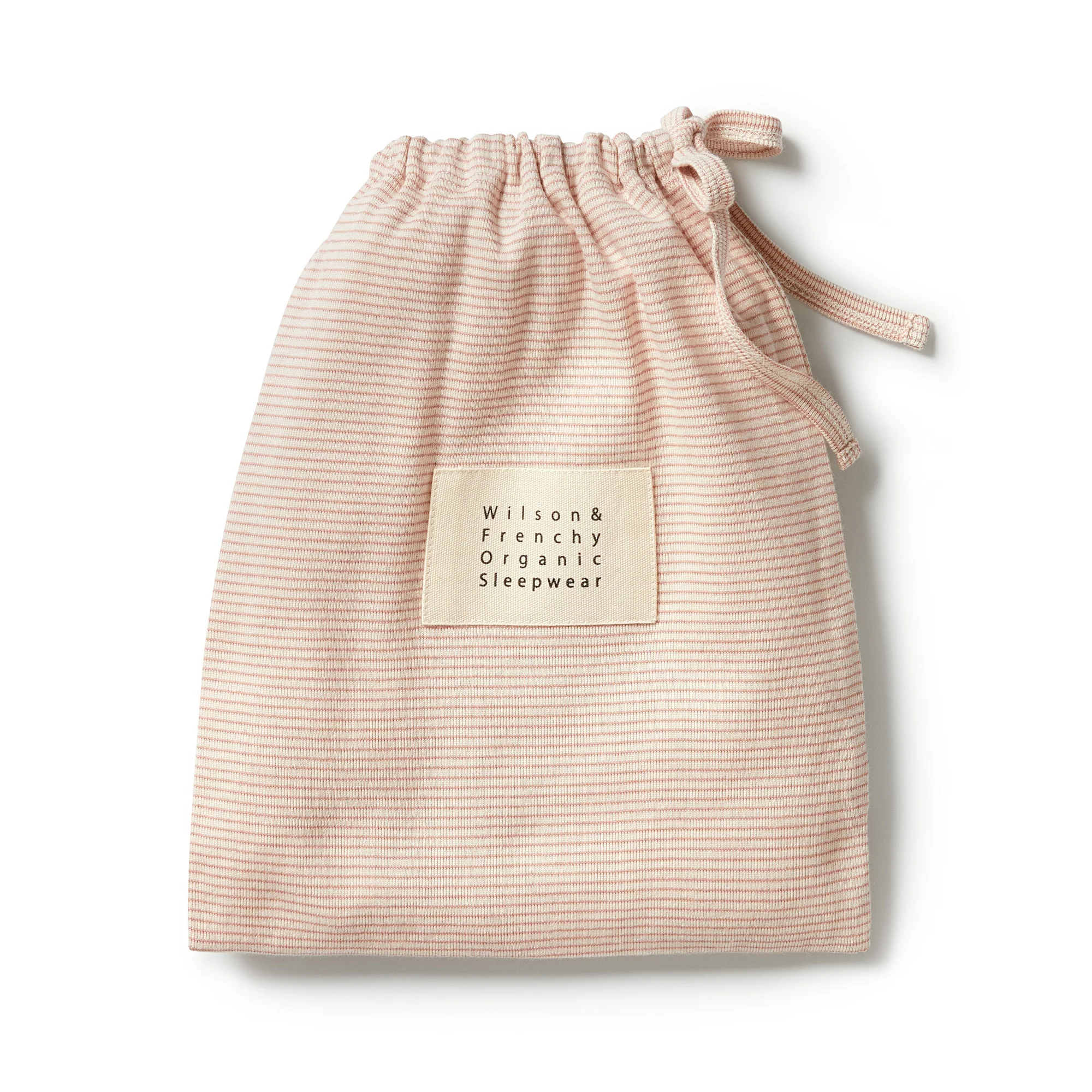 Organic Stripe Rib Henley Pyjamas - Rose - Image 3