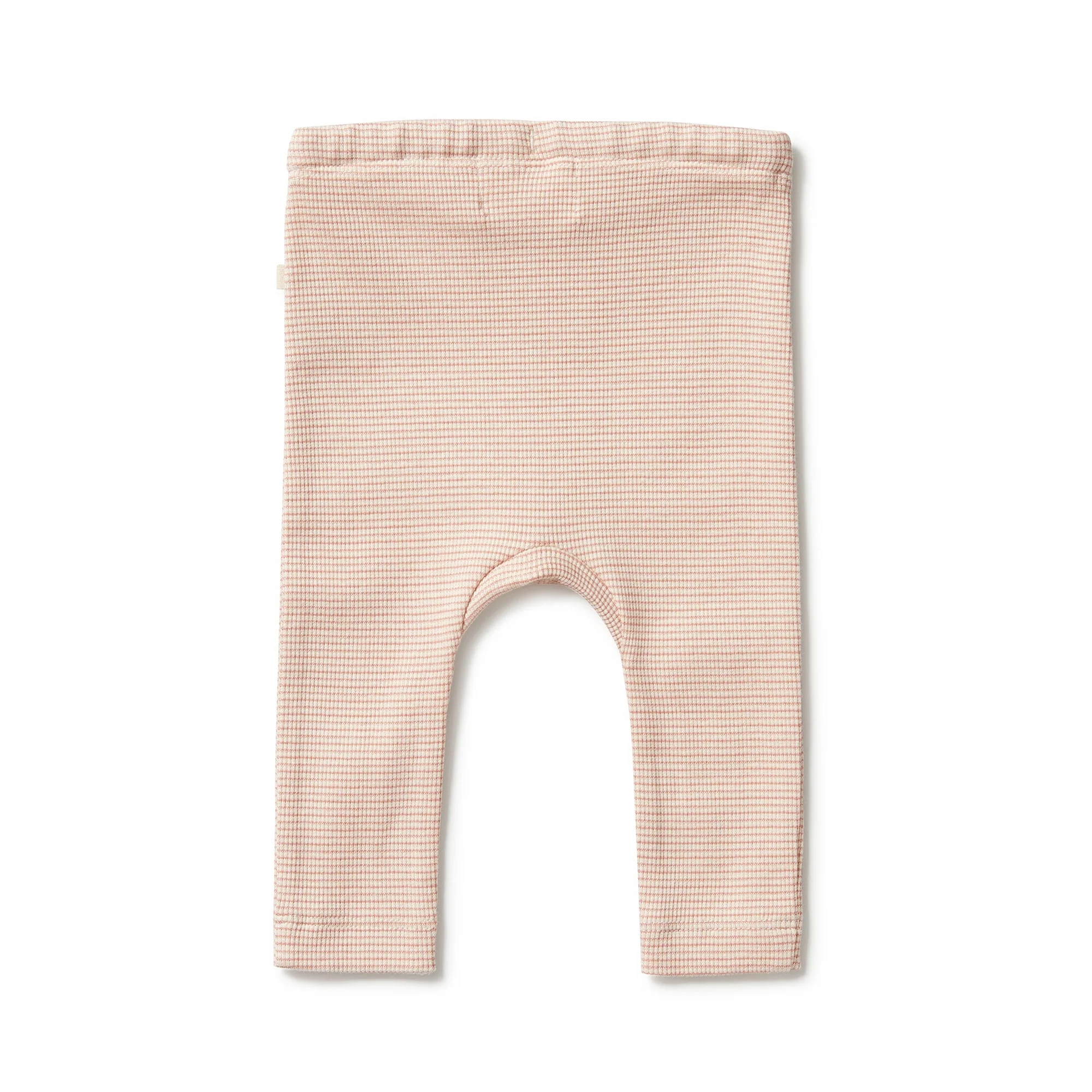 Organic Stripe Rib Legging - Rose - Image 3