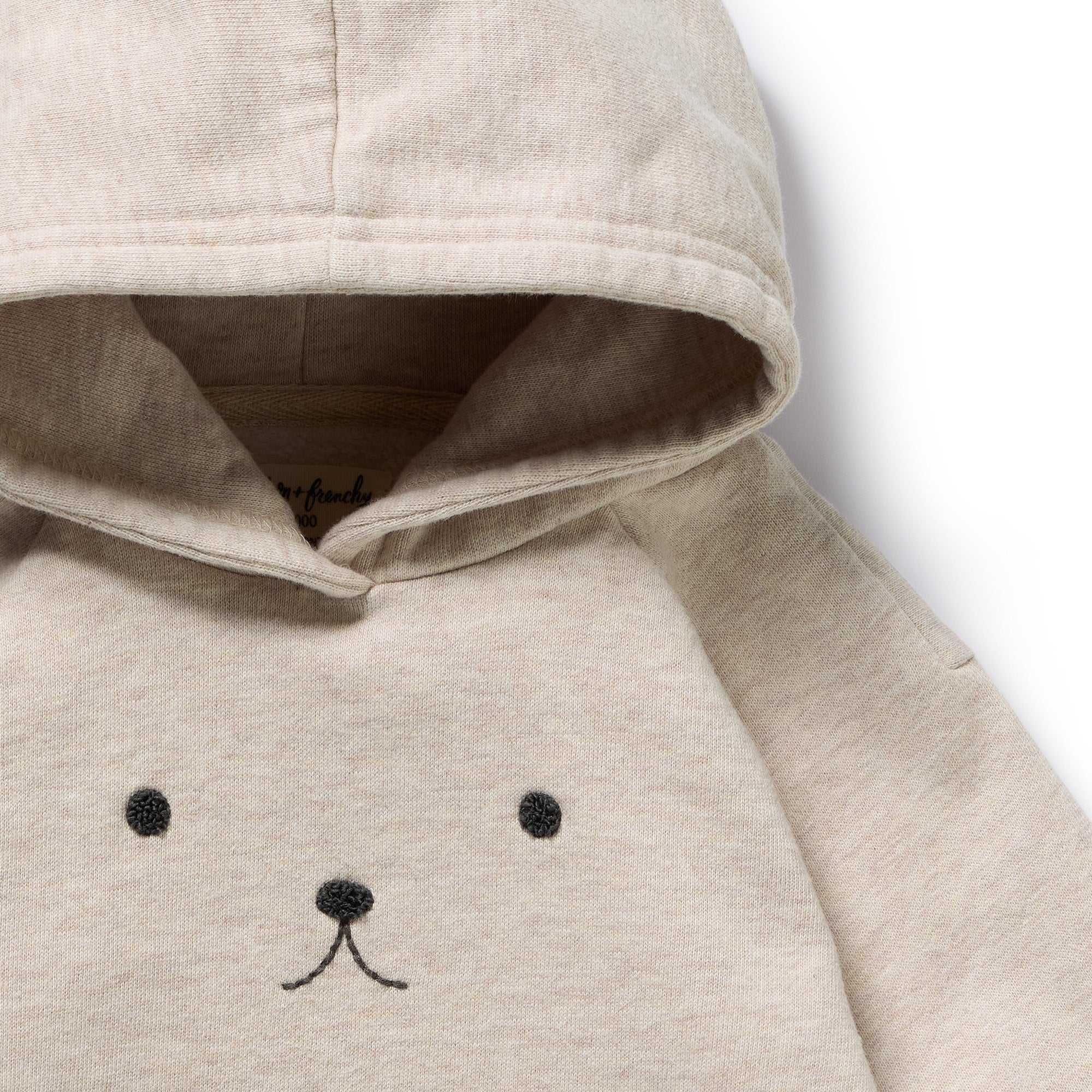 Oatmeal Organic Terry Hooded Sweat - Image 2
