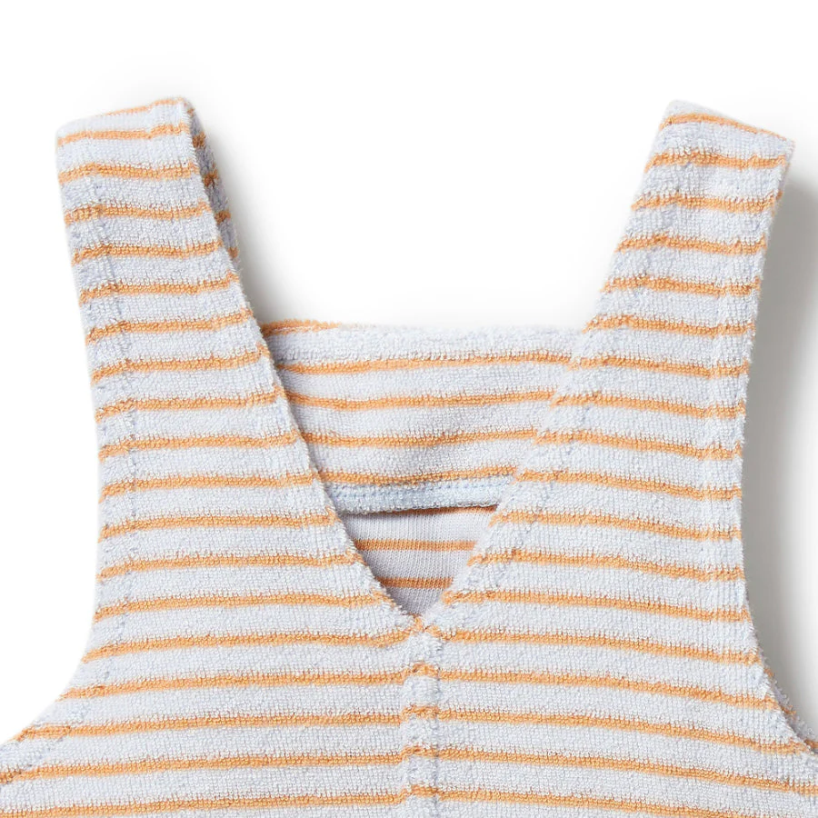 Organic Terry Overall - Nutmeg Stripe - Image 5