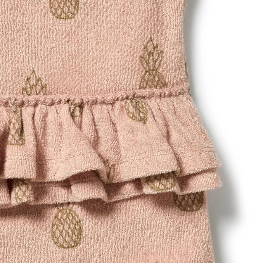 Organic Terry Ruffle Bodysuit - Pineapple - Image 8
