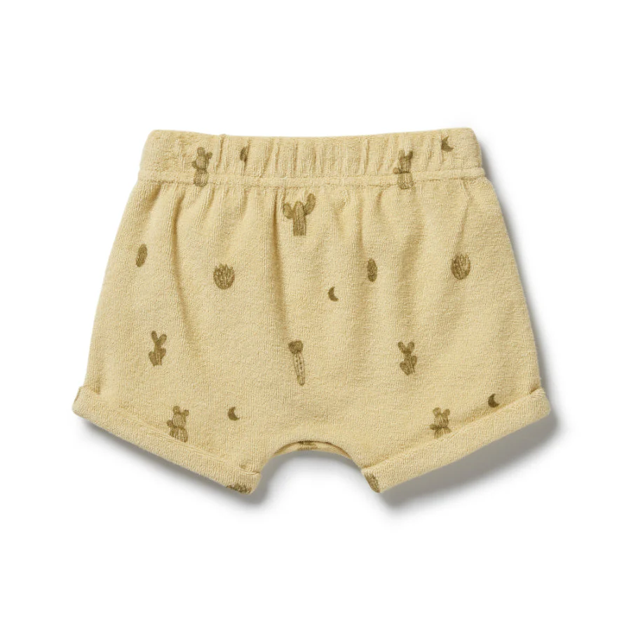 Organic Terry Tie Front Short - Prickle - Image 2