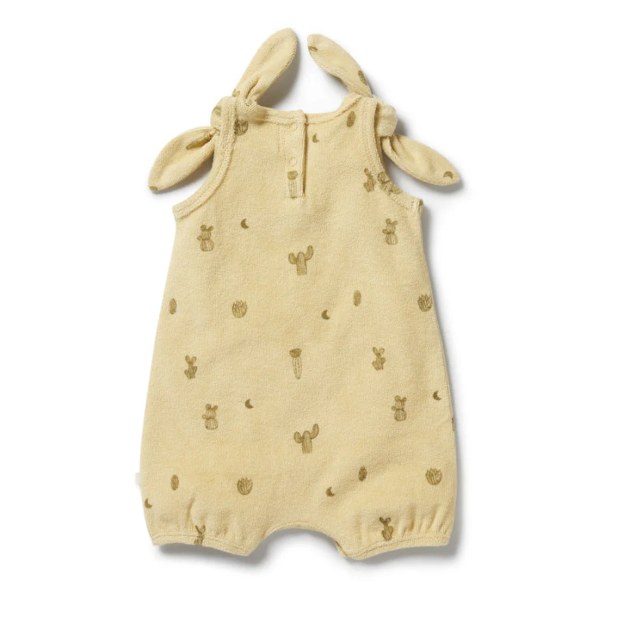 Organic Terry Tie Playsuit - Prickle - Image 3