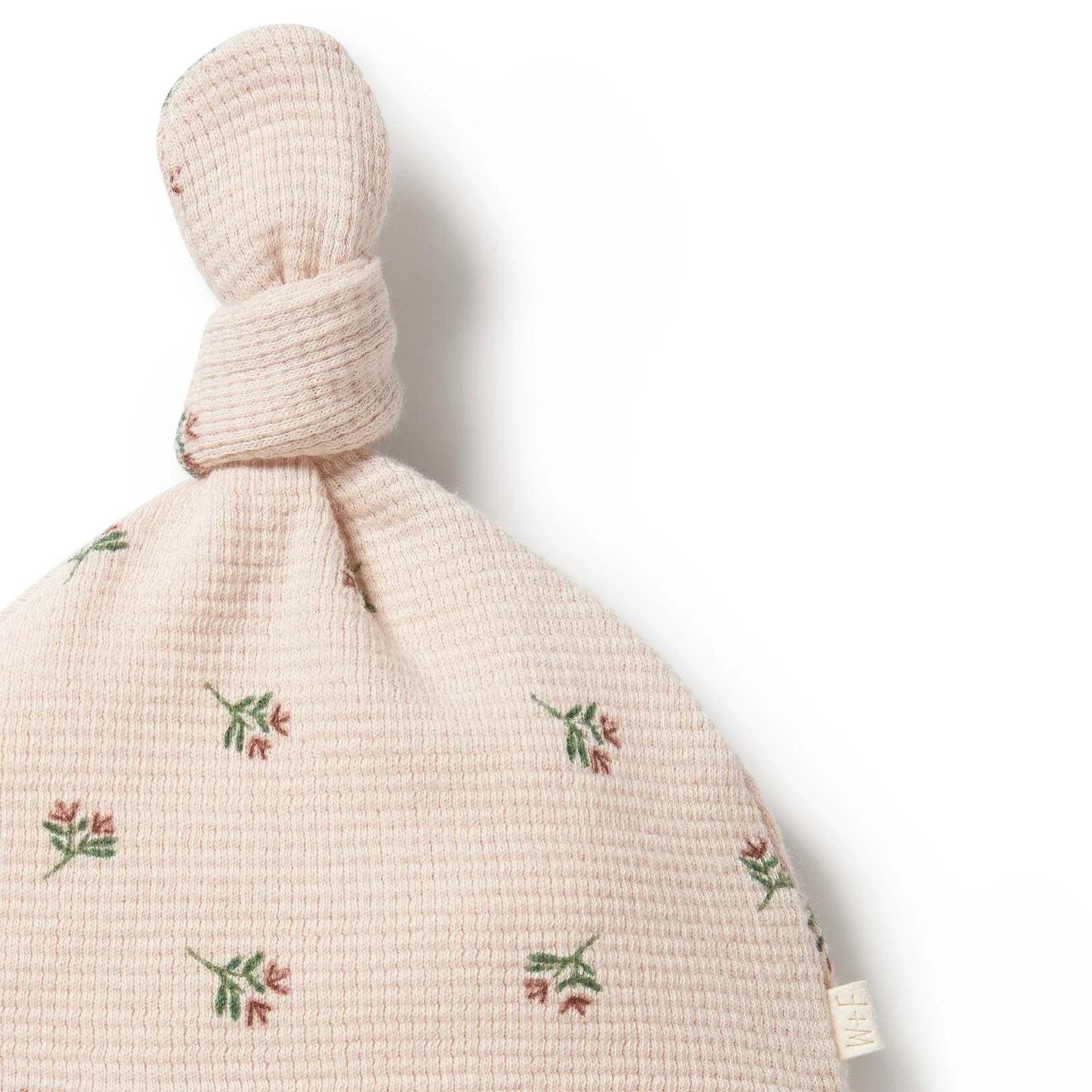 Wilson and Frenchy Organic Waffle Knot Hat - Emily Floral - Image 2