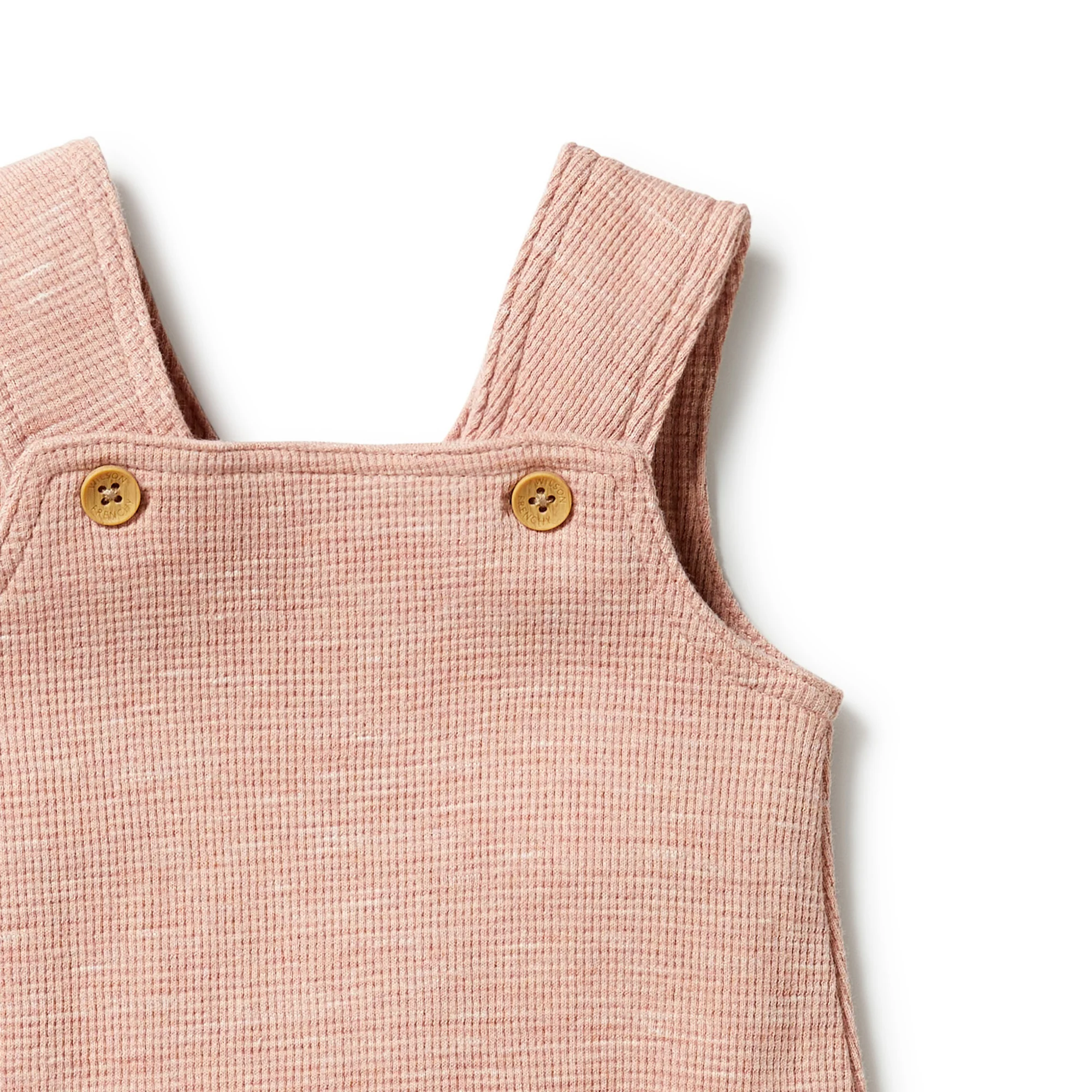 Organic Waffle Overall - Peach - Image 3