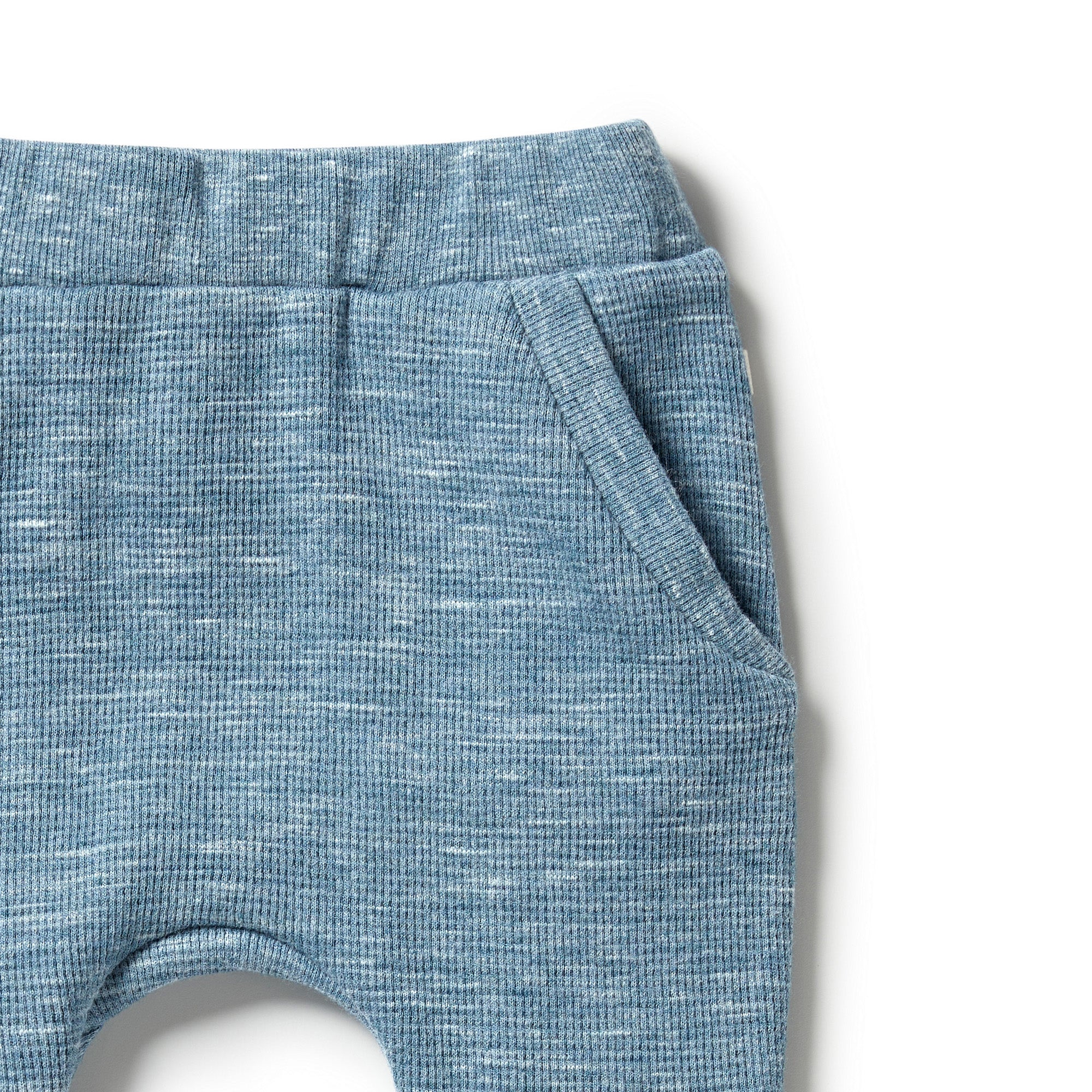 Organic Waffle Slouch Pant - Bluestone - Image 4