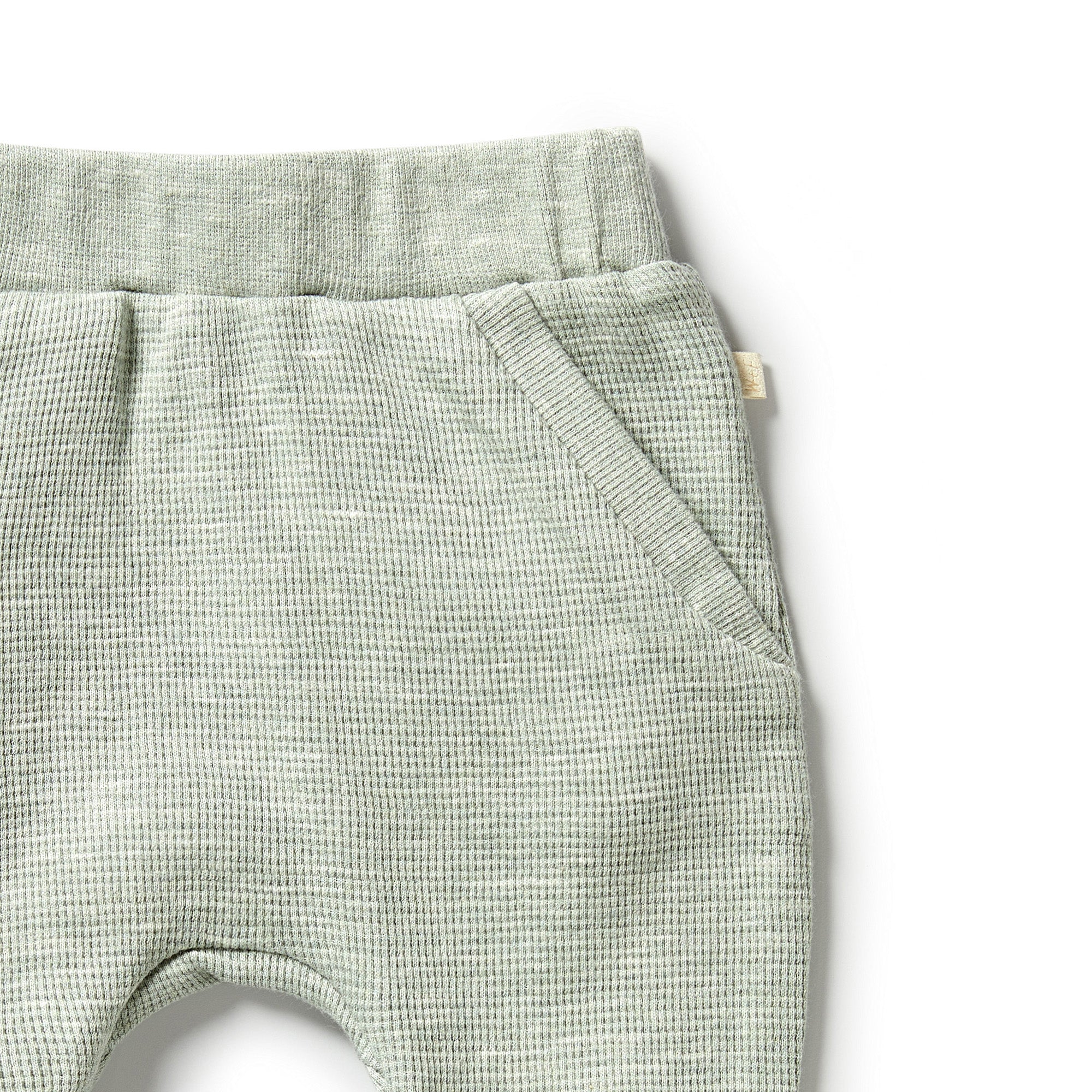 Organic Waffle Slouch Pant - Sage - Image 4