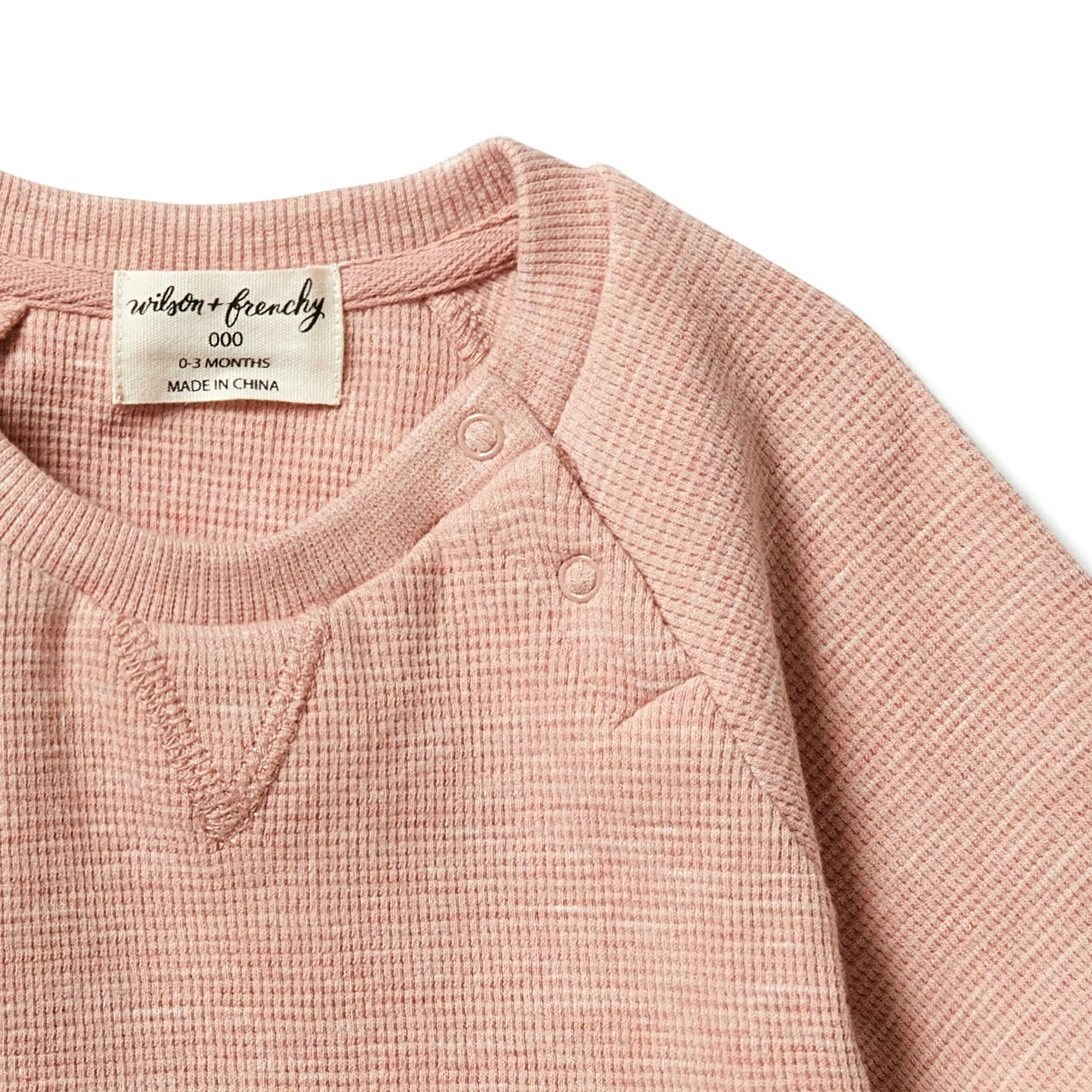 Organic Waffle Sweat - Peach - Image 3