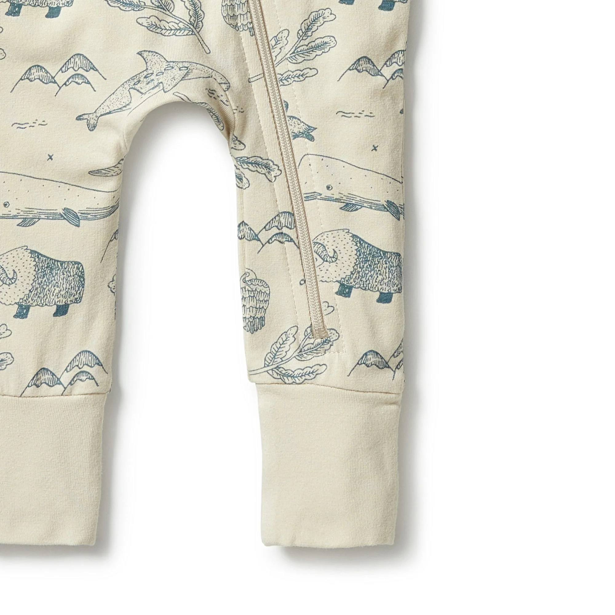 Organic Zipsuit with Feet - Arctic Blast - Image 5