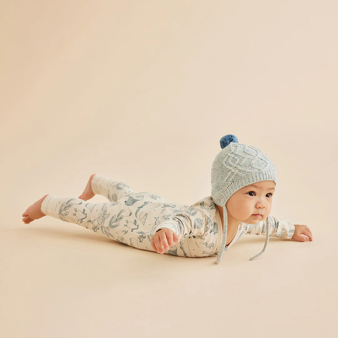 Organic Zipsuit with Feet - Arctic Blast - Image 7