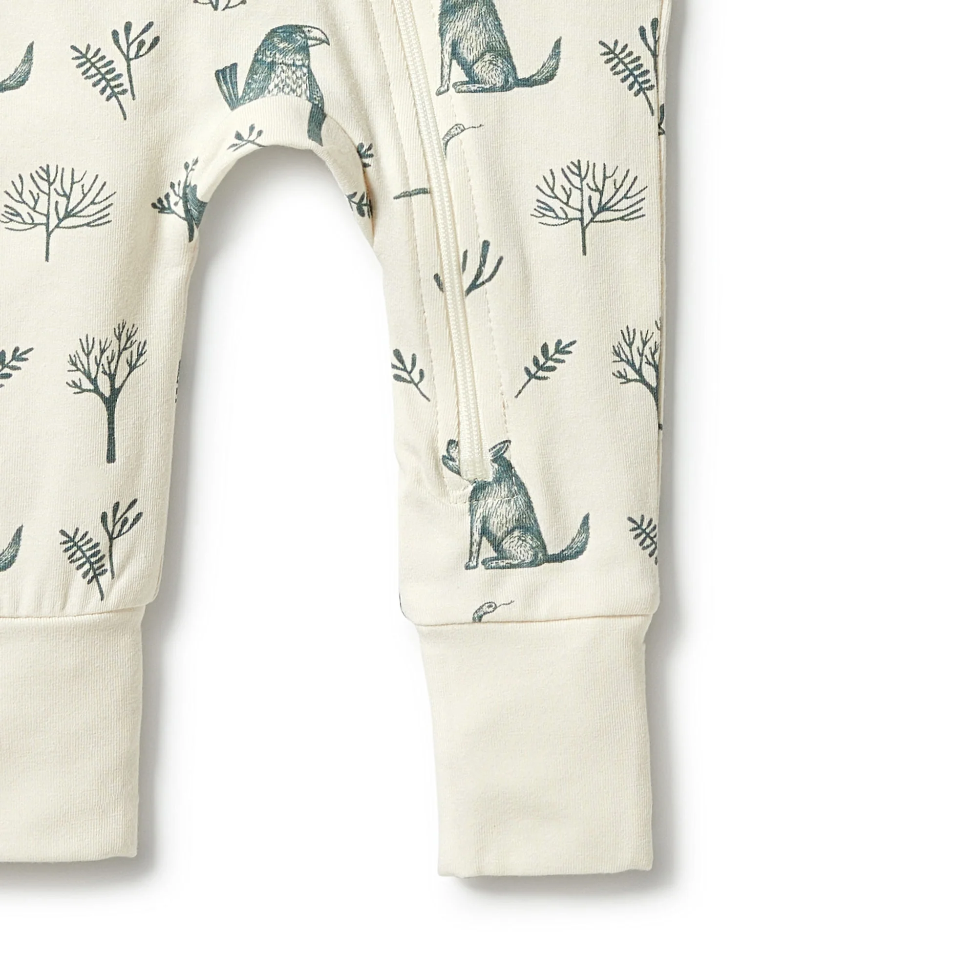 Organic Zipsuit with Feet - The Woods - Image 5