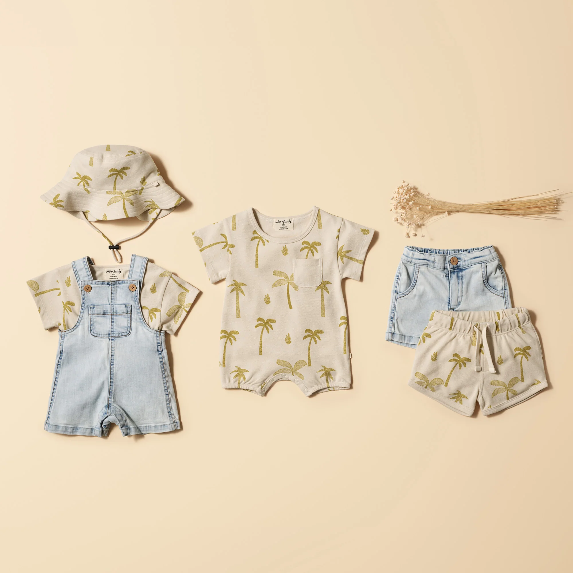 Wilson and Frenchy Palm Days Organic Growsuit - Natural - Image 6
