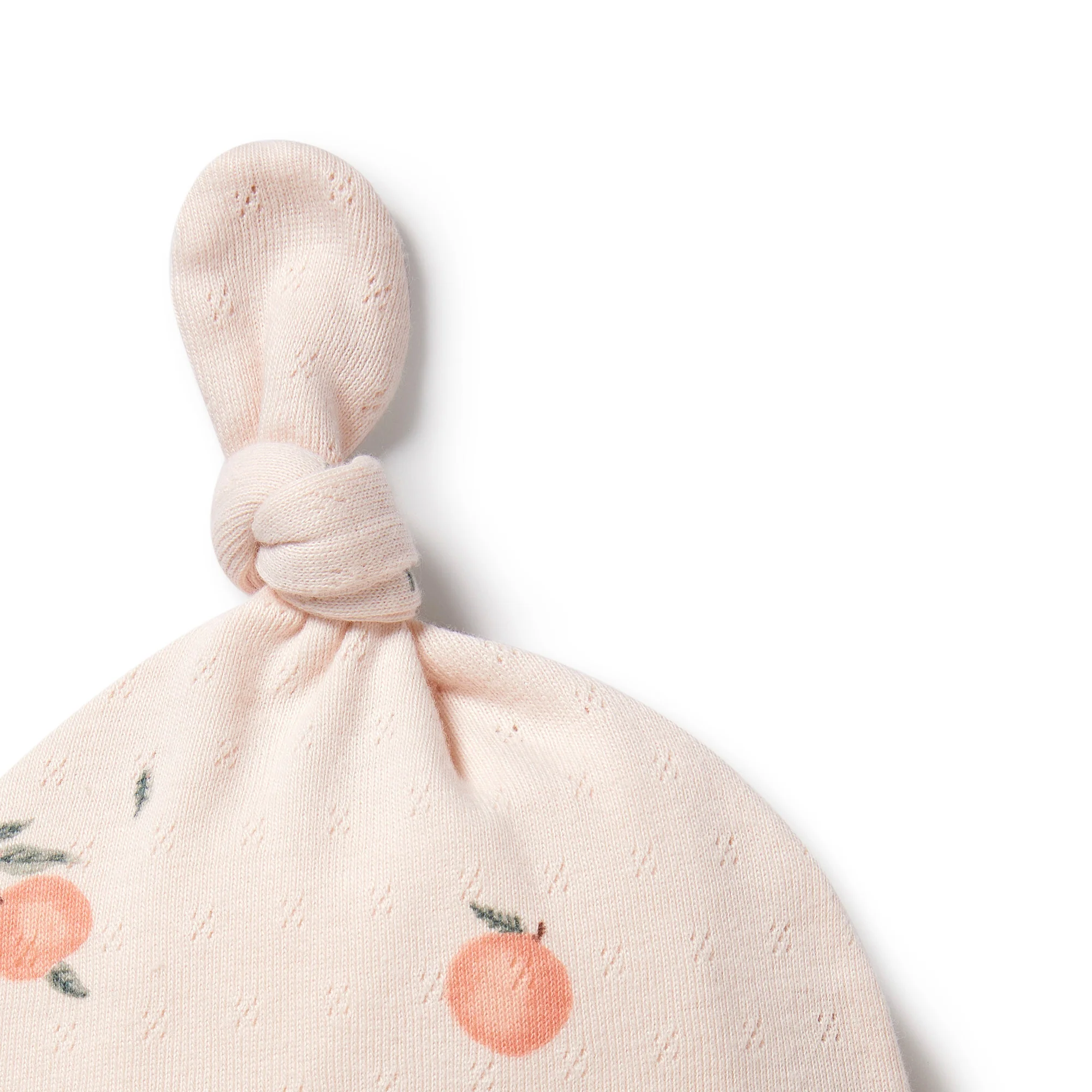 Wilson and Frenchy Peaches Organic Pointelle Knot Hat - Image 3