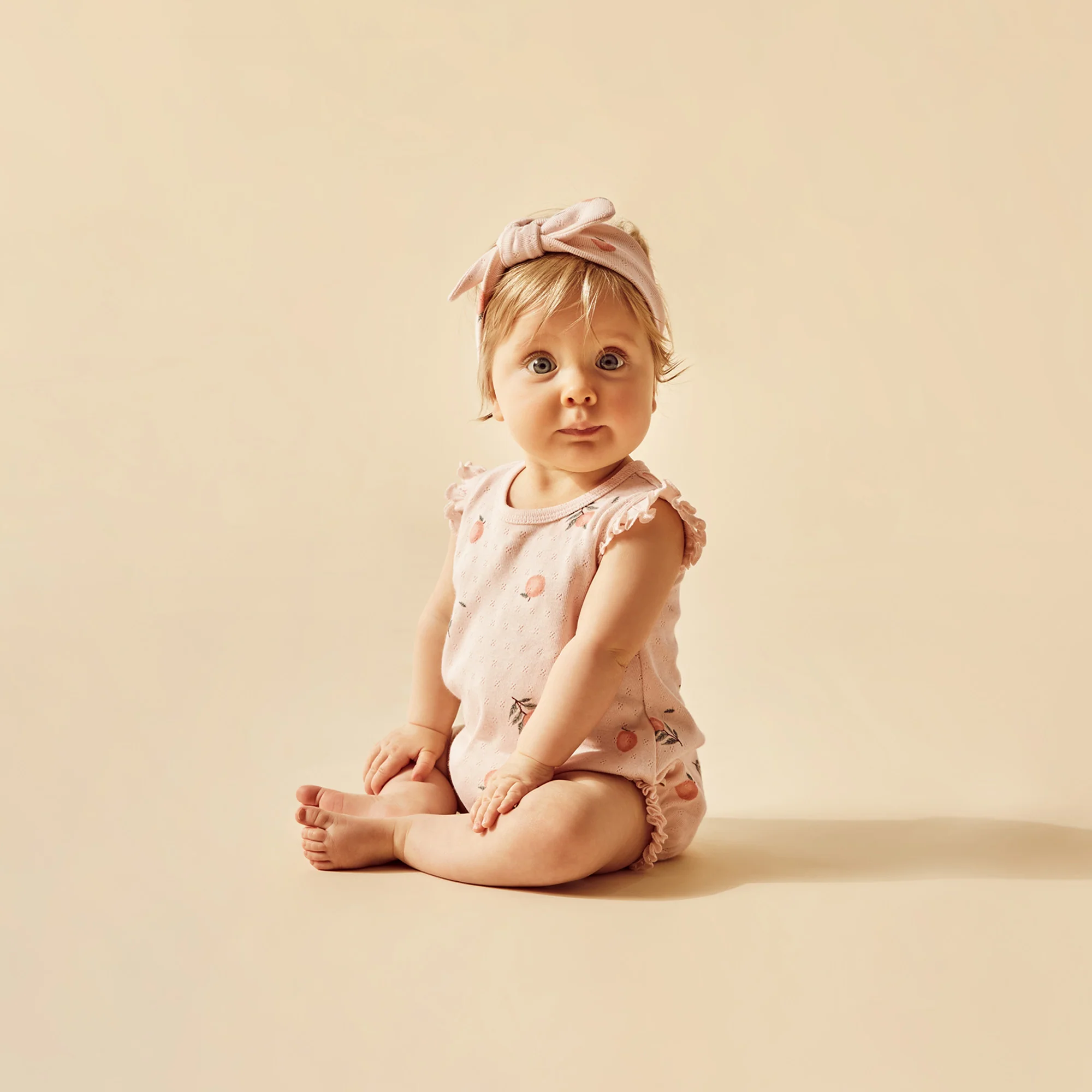Peaches Organic Pointelle Ruffle Growsuit - Image 6