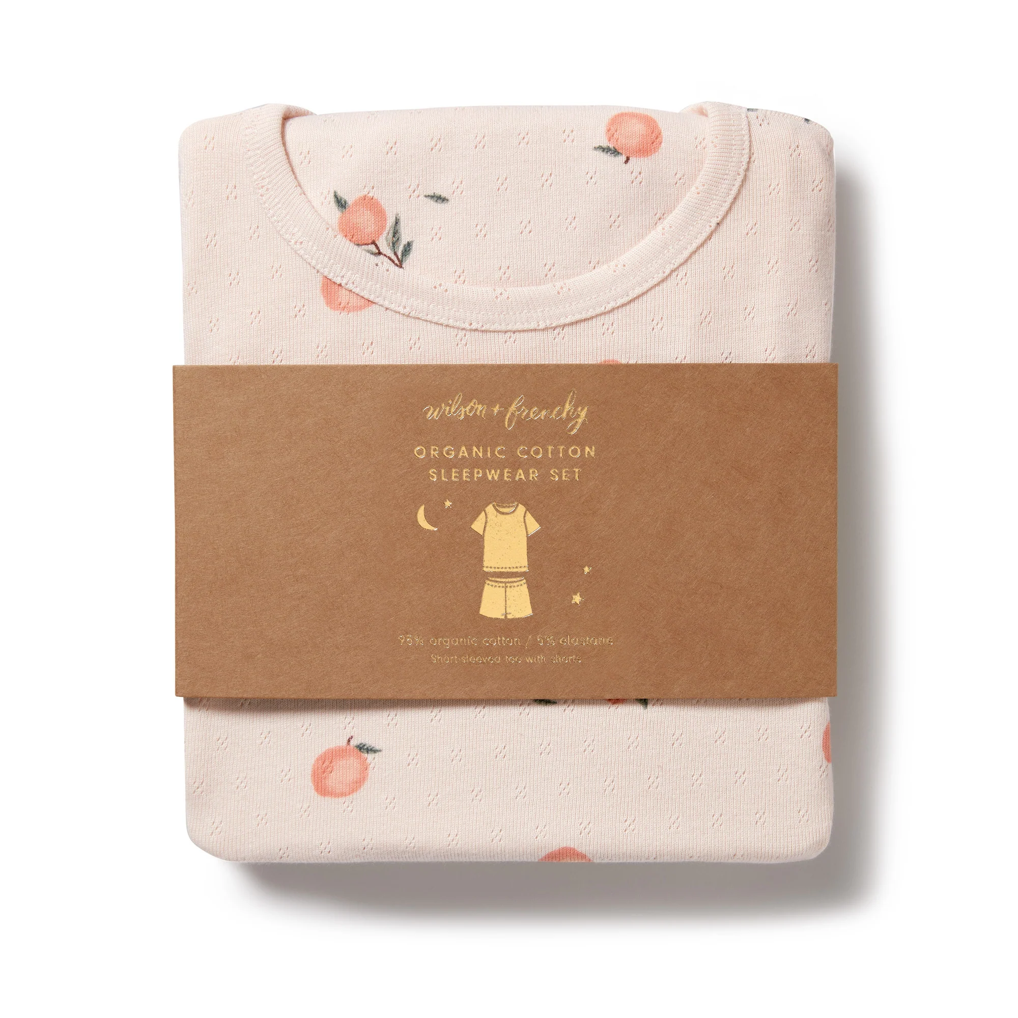 Peaches Organic Pointelle Short Sleeved Pyjamas - Image 2