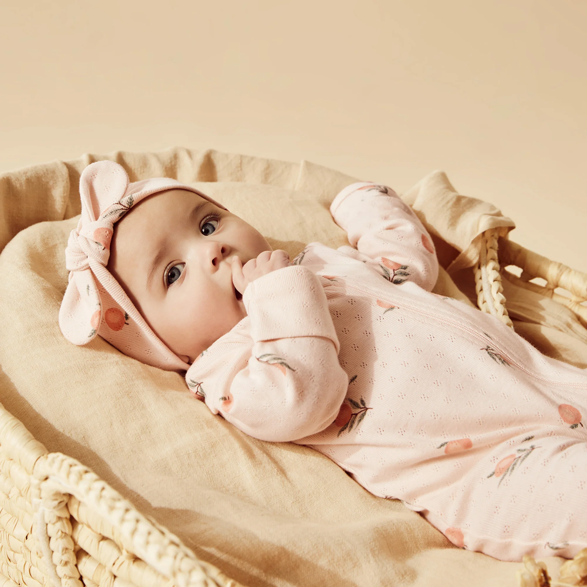 Peaches Organic Pointelle Zipsuit with Feet - Image 6