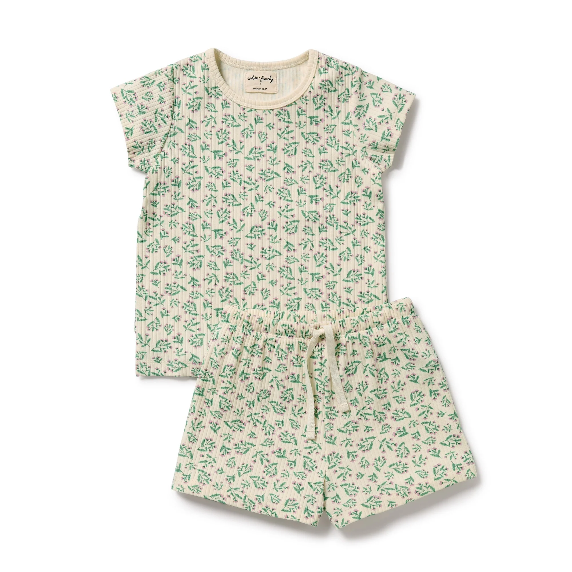 Organic Short Sleeved Pyjamas - Periwinkle