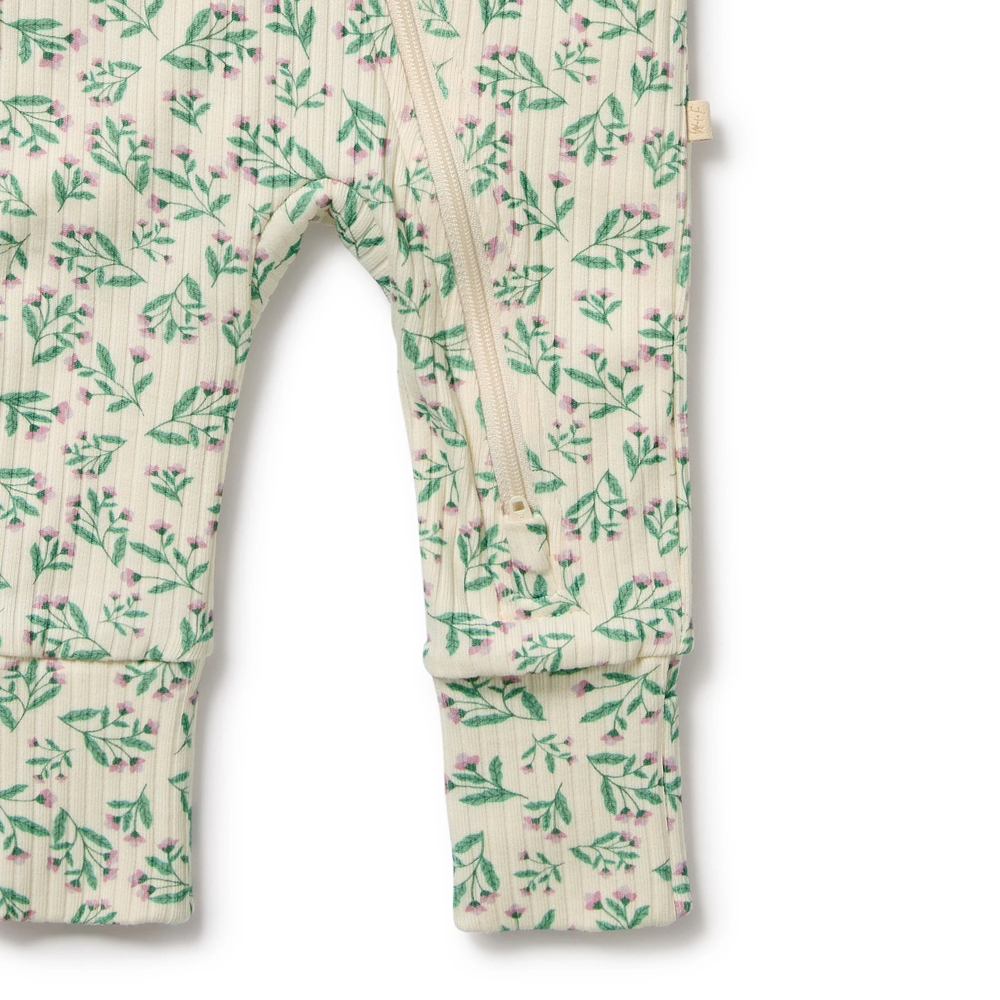 Organic Zipsuit with Feet - Periwinkle - Image 4