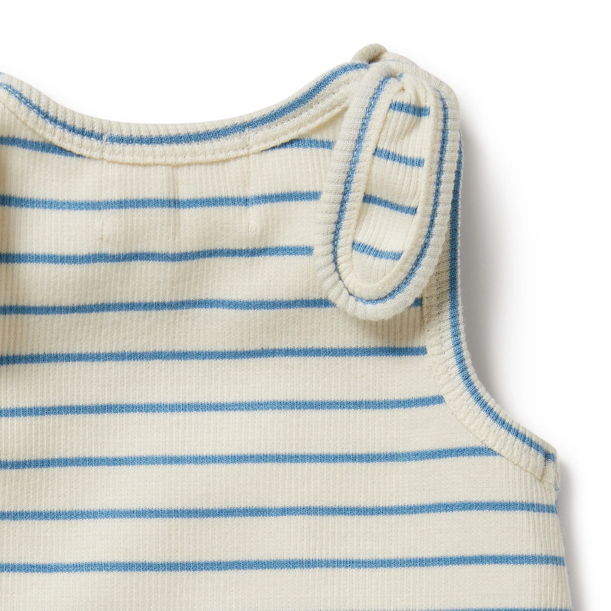 Wilson and Frenchy Petit Blue Organic Tie Singlet - Image 3