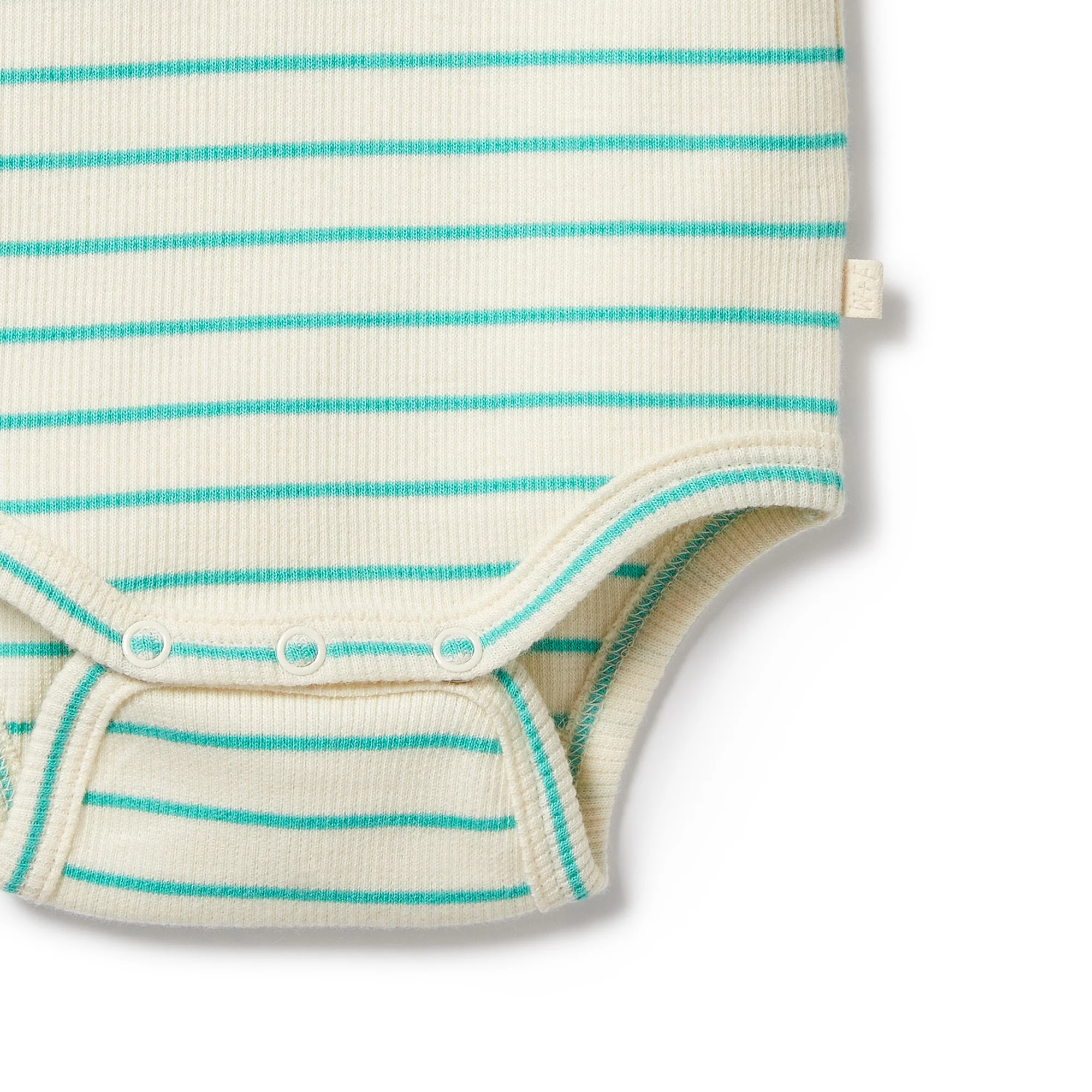Petit Green Organic Henley Bodysuit - Image 2