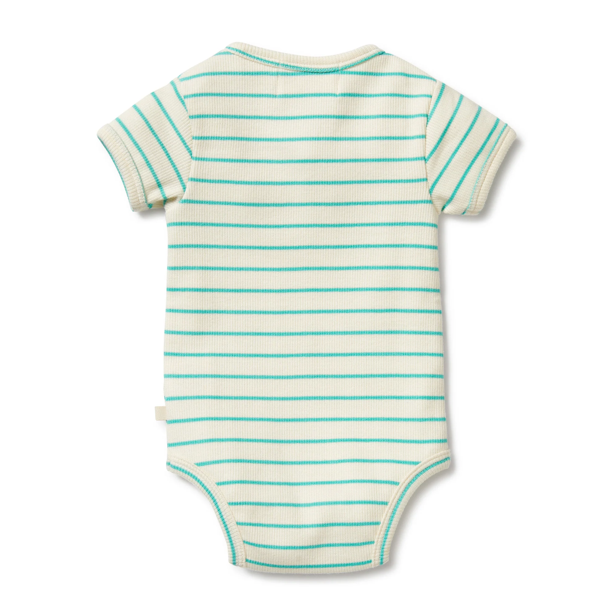 Petit Green Organic Henley Bodysuit - Image 3
