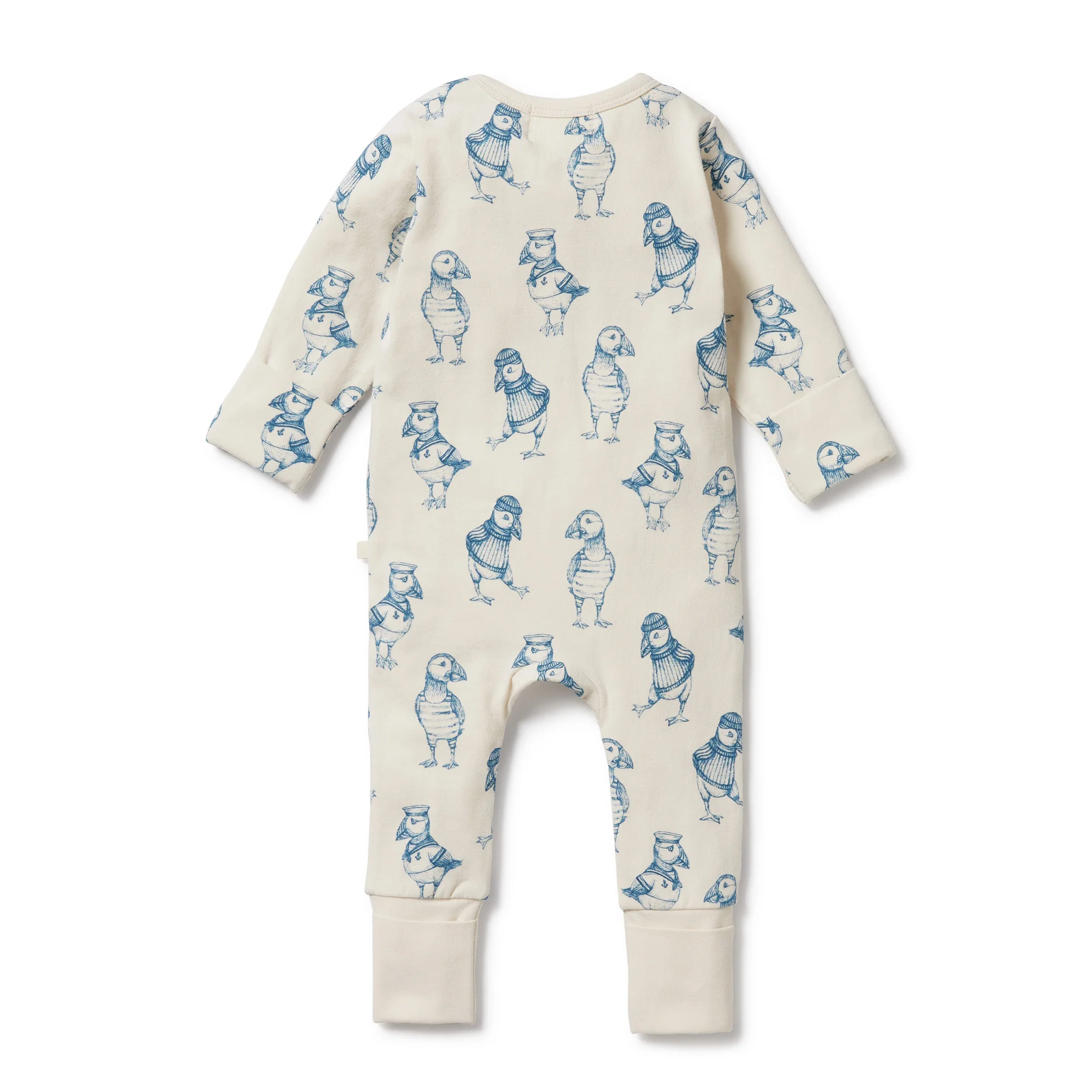 Petit Puffin Organic Zipsuit with Feet - Image 3