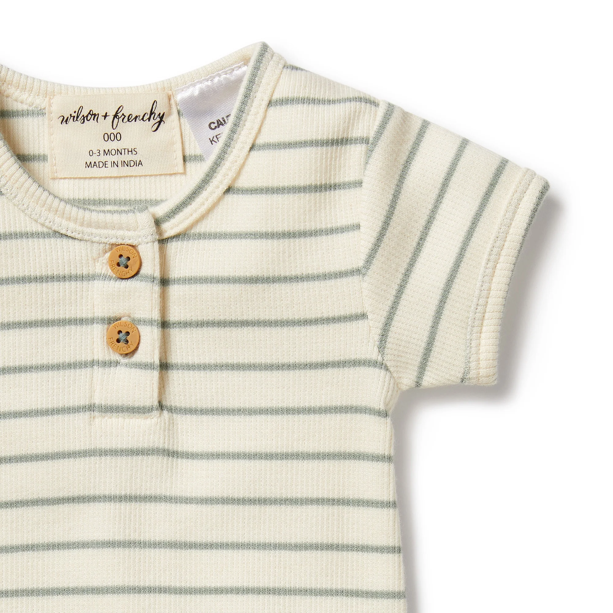 Petit Sage Organic Henley Bodysuit - Image 4