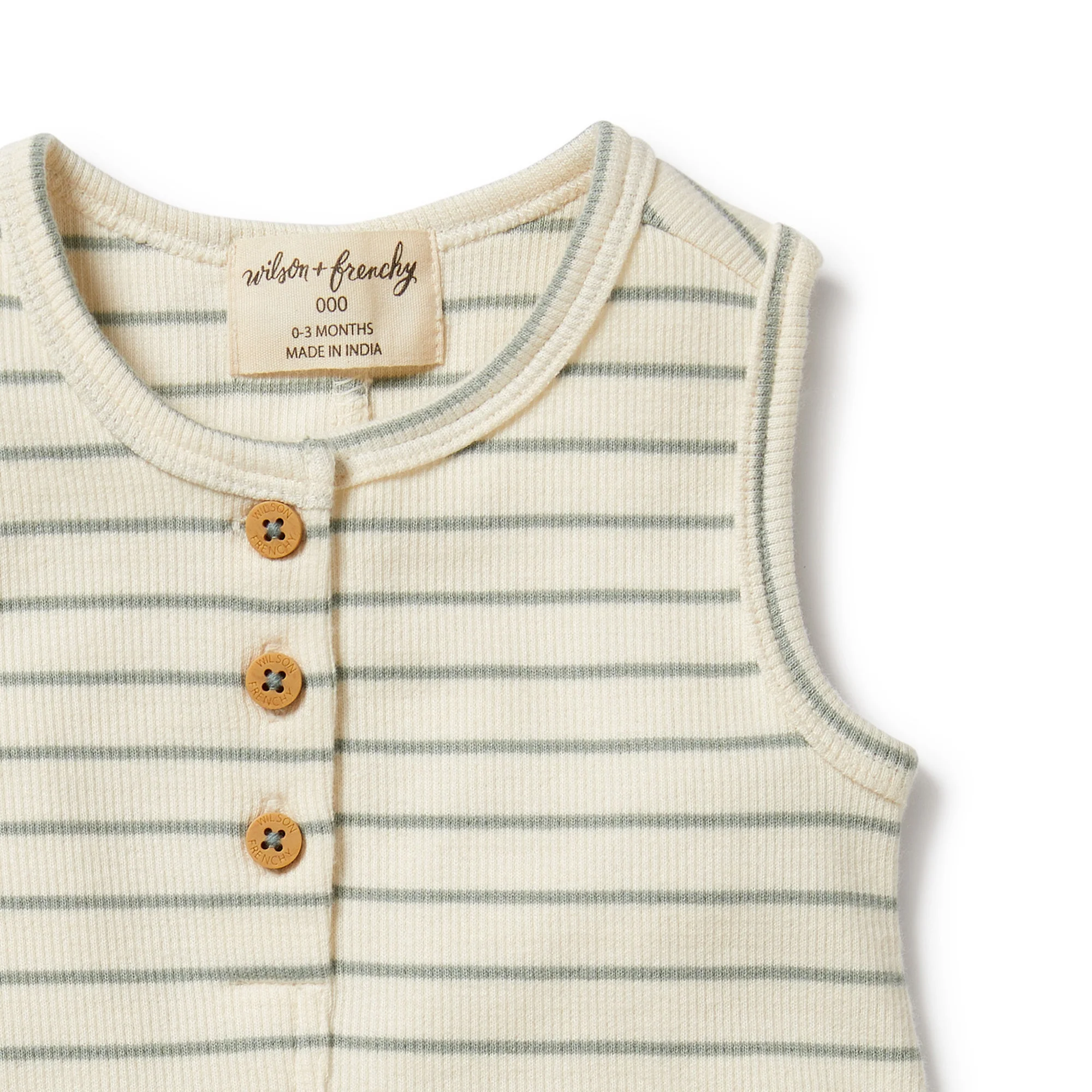 Petit Sage Organic Henley Growsuit - Image 5