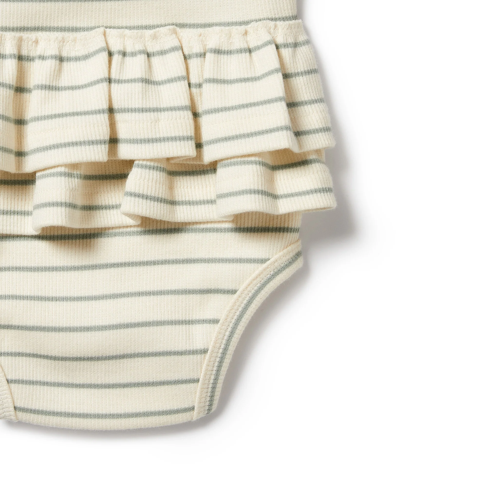 Wilson and Frenchy Petit Sage Organic Ruffle Bodysuit - Image 2