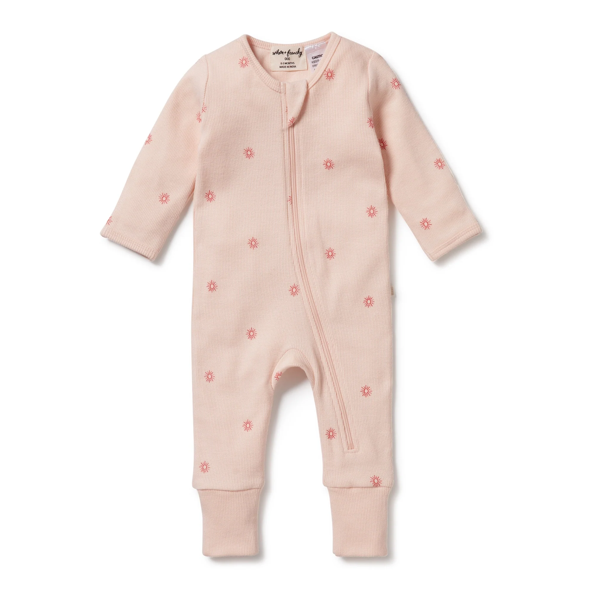 Petit Soleil Organic Zipsuit with Feet