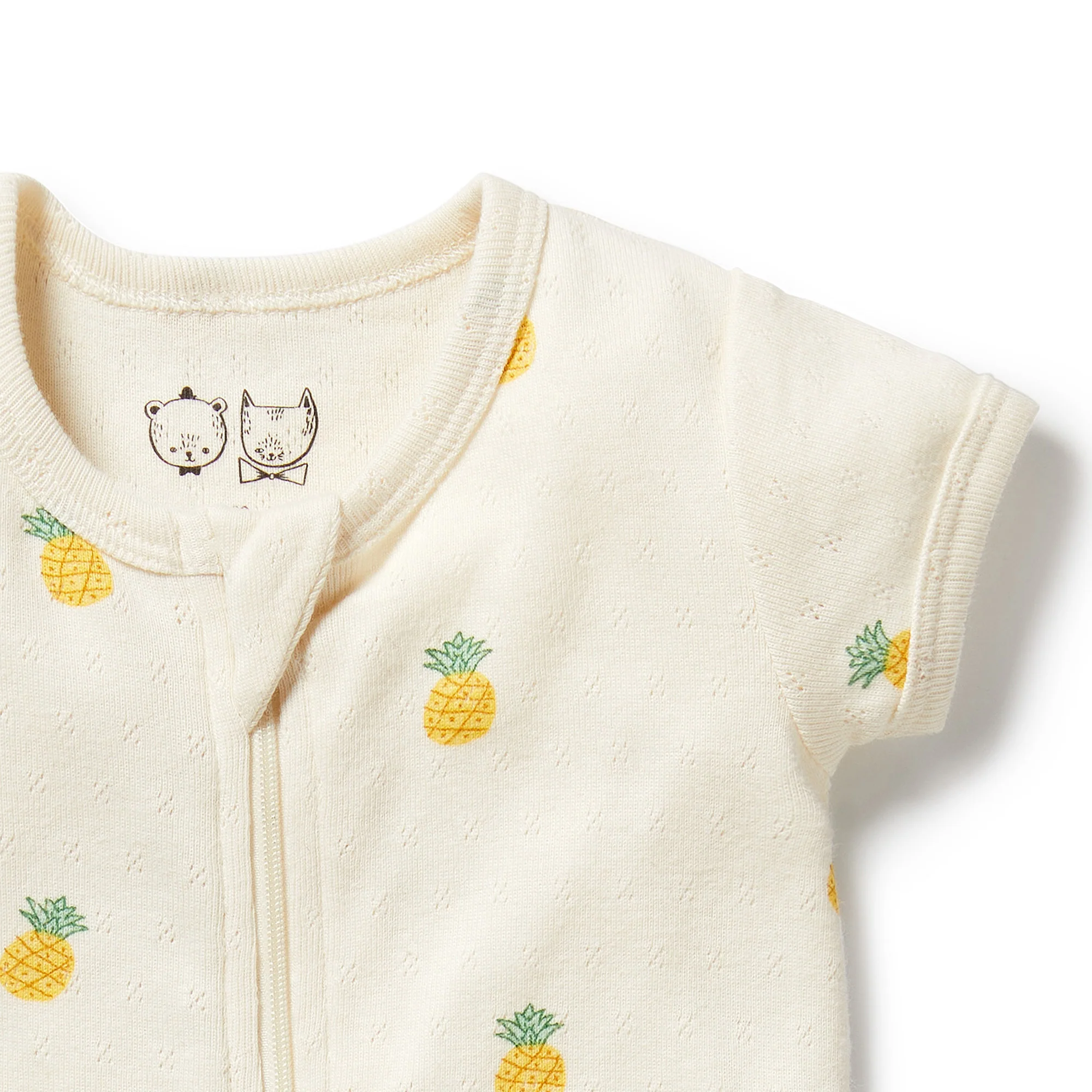 Organic Pointelle Boyleg Zipsuit - Piney Pals - Image 2