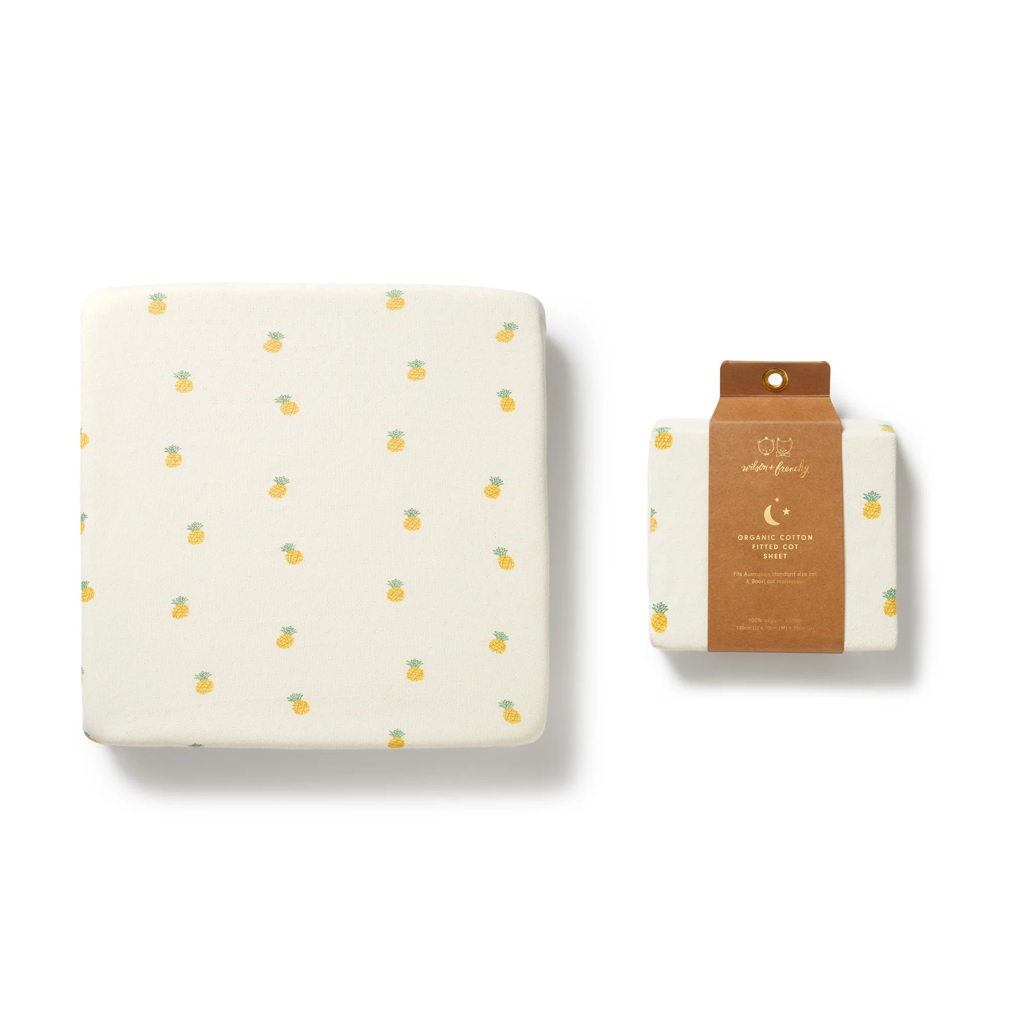 Organic Pointelle Cot Sheet - Piney Pals - Image 4