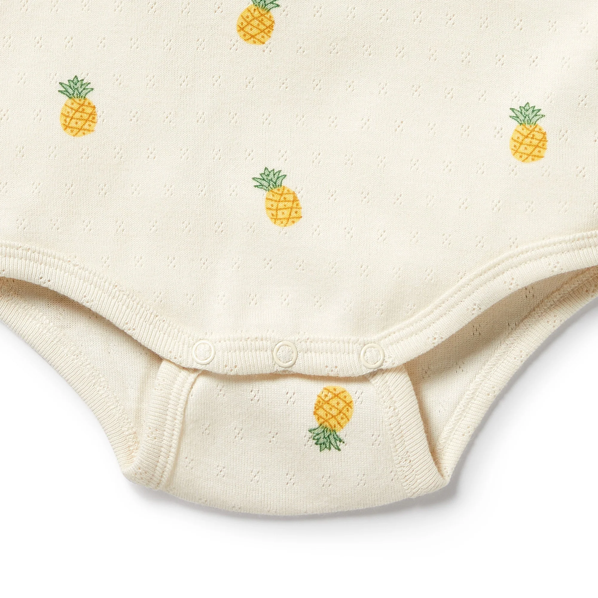 Organic Pointelle Henley Bodysuit - Piney Pals - Image 3