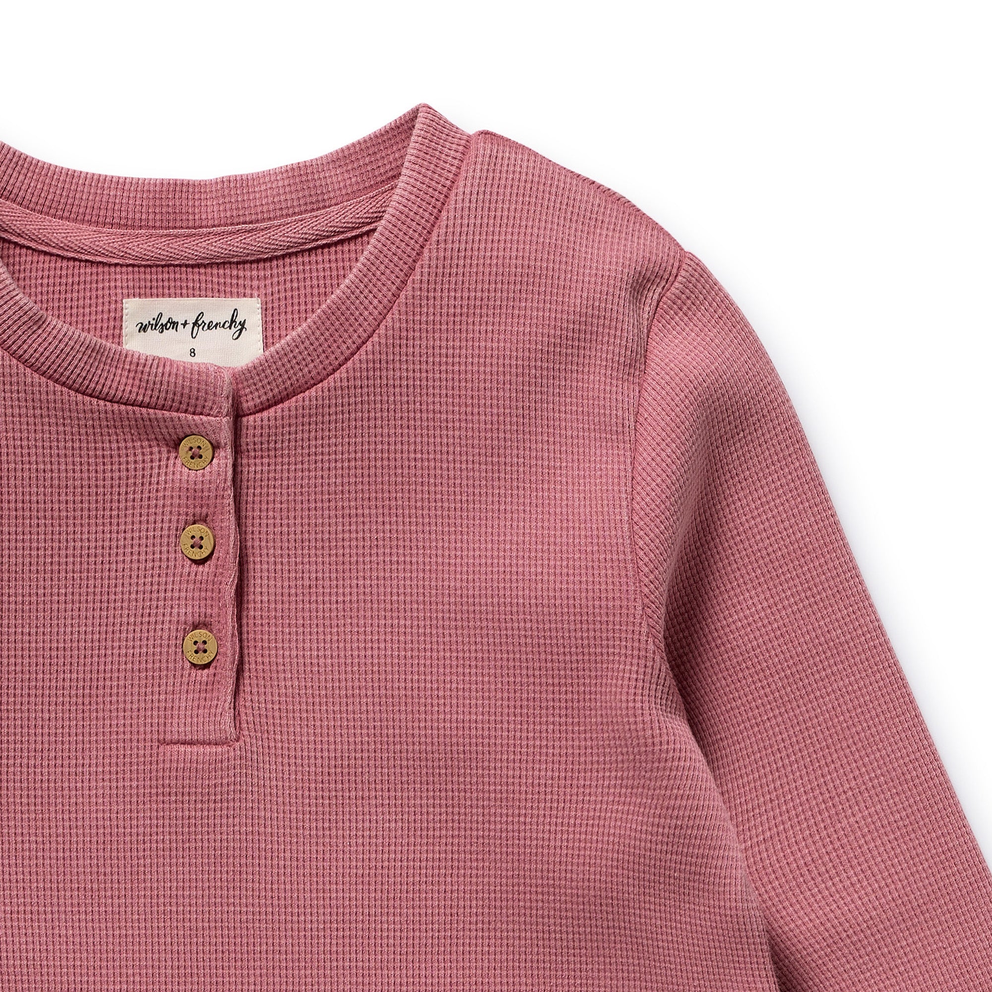 Plum Organic Waffle Henley Pyjamas - Image 3