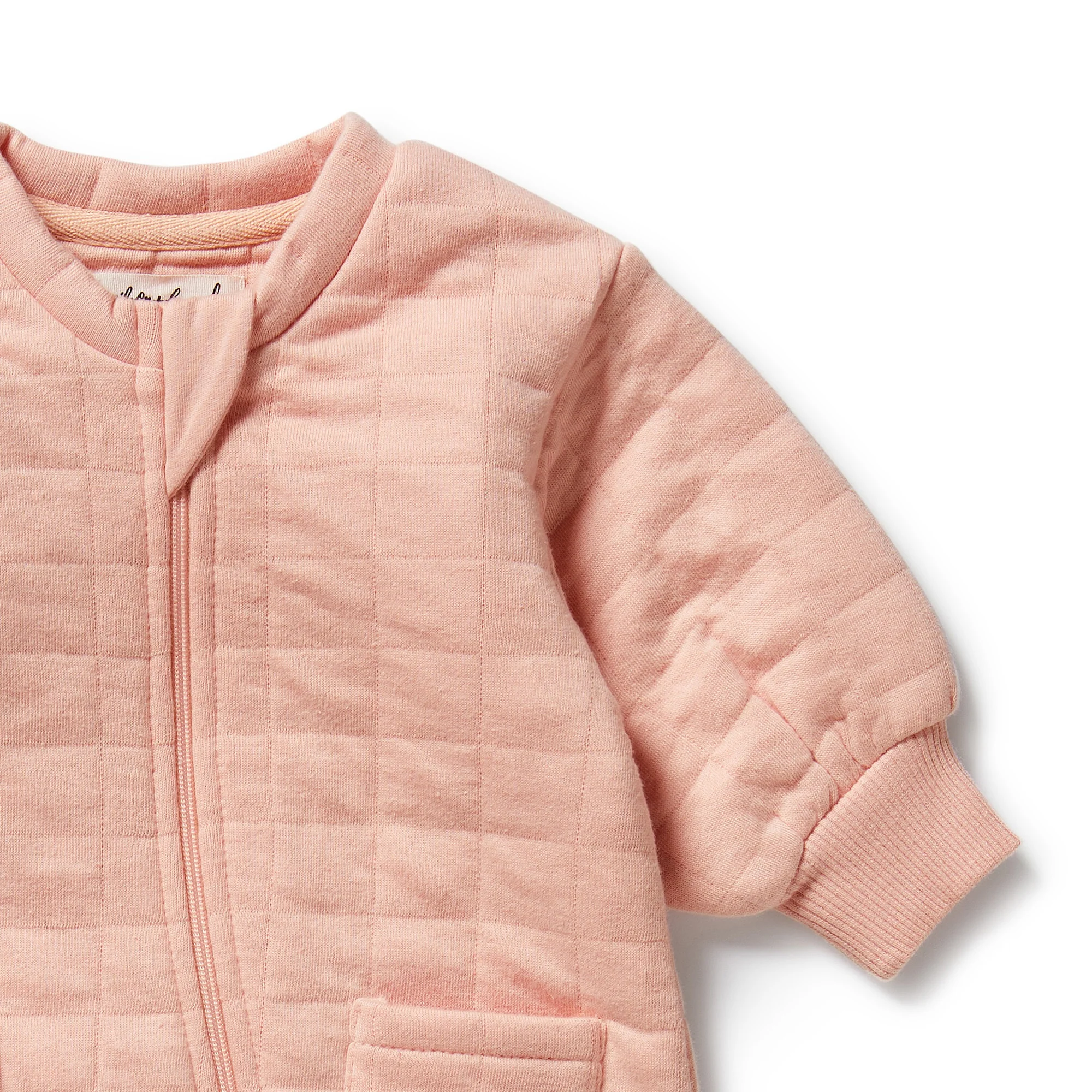 Wilson & Frenchy - Pretty Pink Organic Quilted Growsuit - Image 3