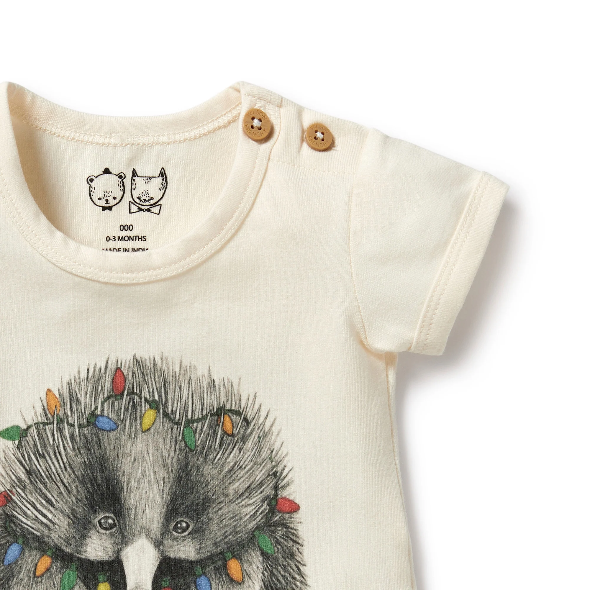 Wilson and Frenchy Puggle Organic Christmas Bodysuit - Image 3