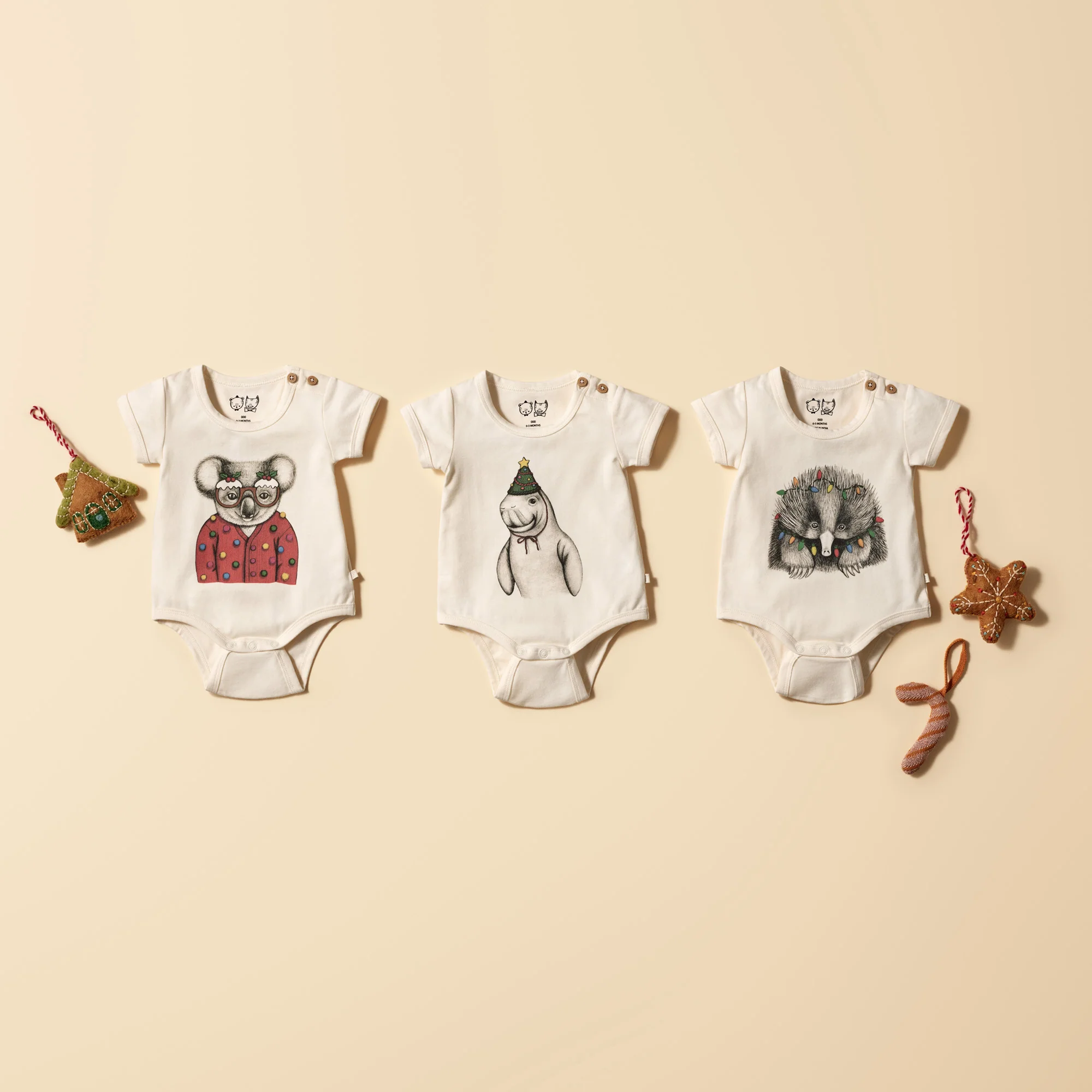 Wilson and Frenchy Puggle Organic Christmas Bodysuit - Image 5