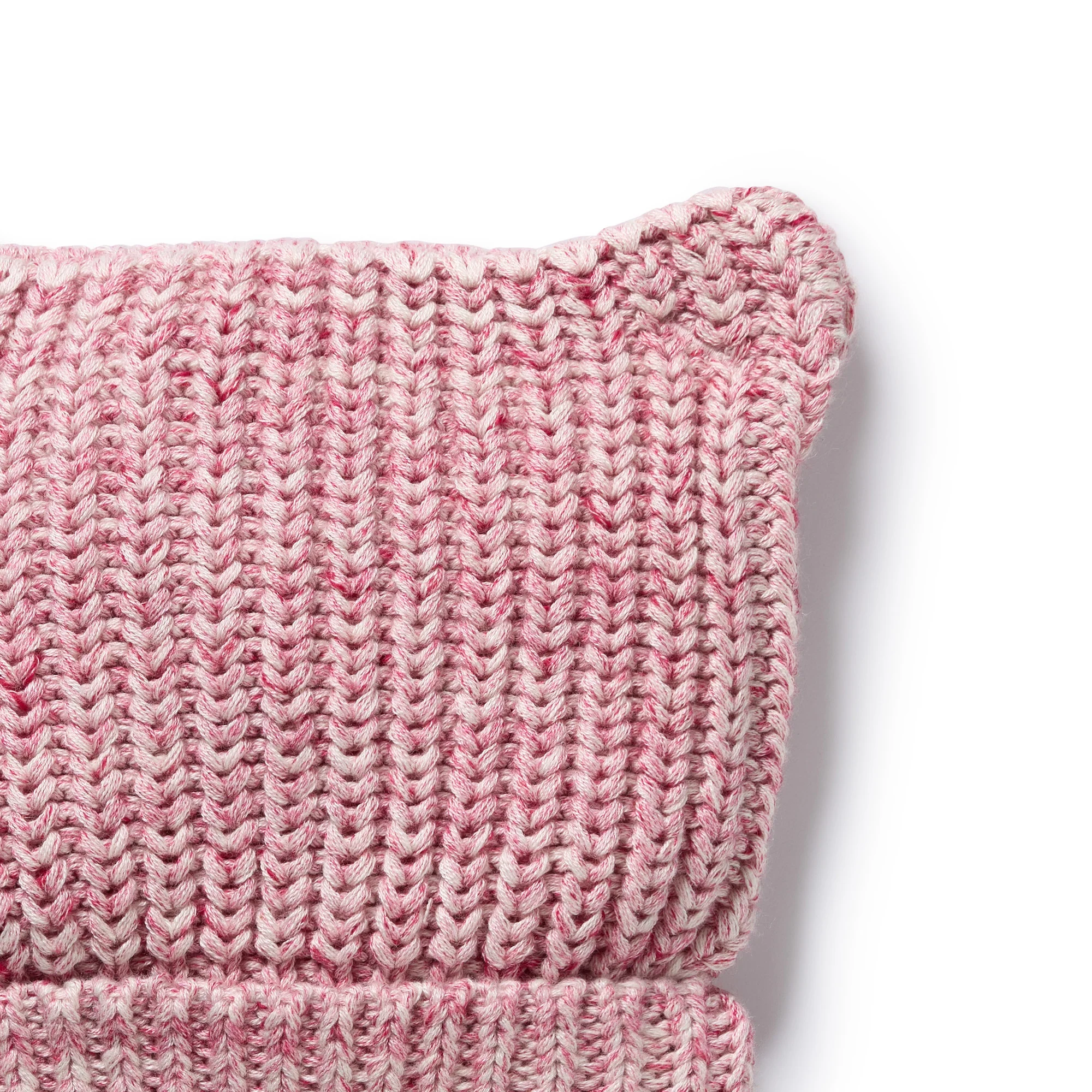 Rhubarb and Cream Organic Knitted Bear Hat - Image 5