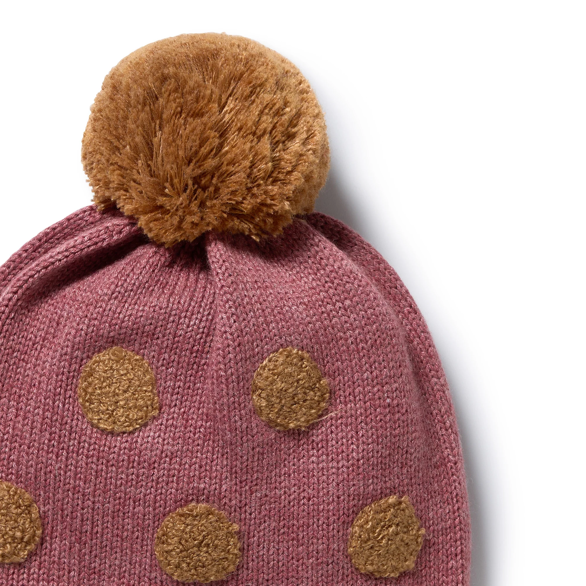 Rhubarb Organic Knitted Bauble Hat - Image 2