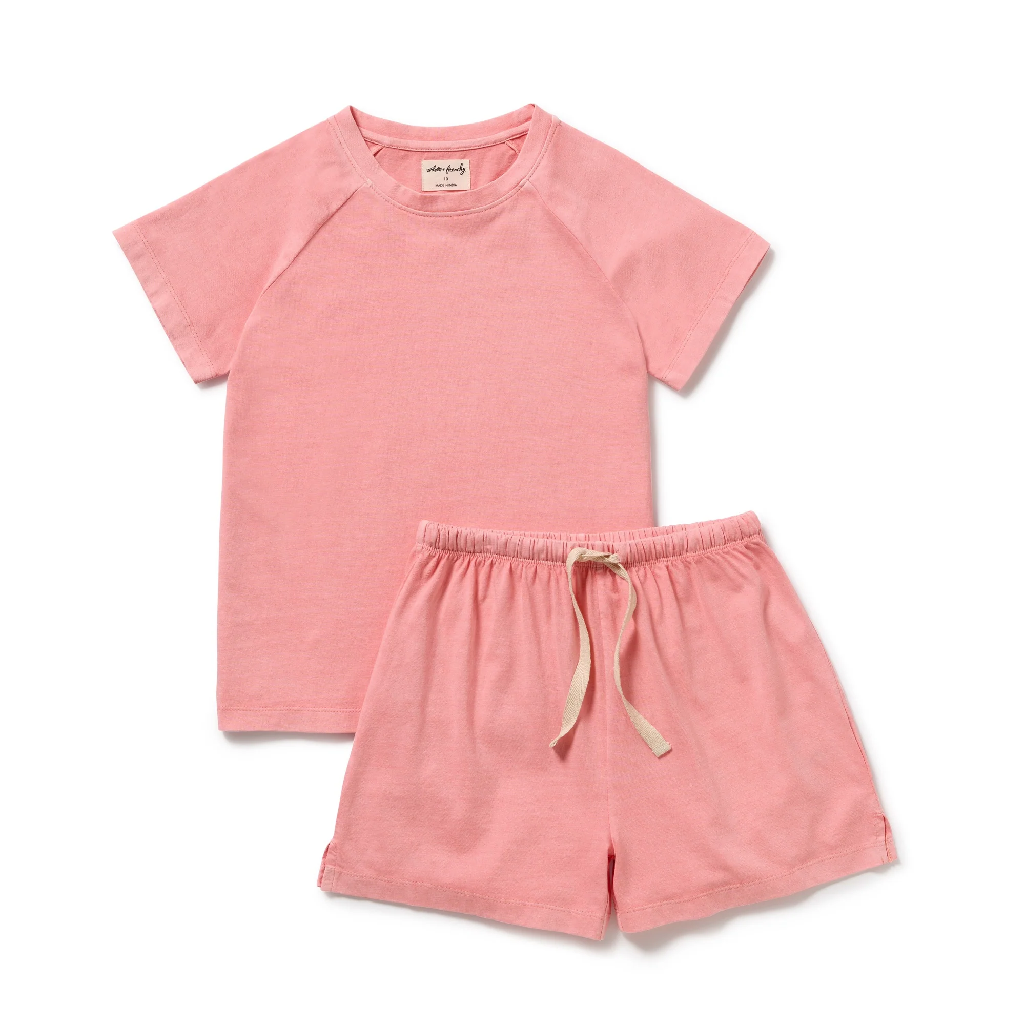 Organic Dyed Short Sleeved Pyjamas - Rose