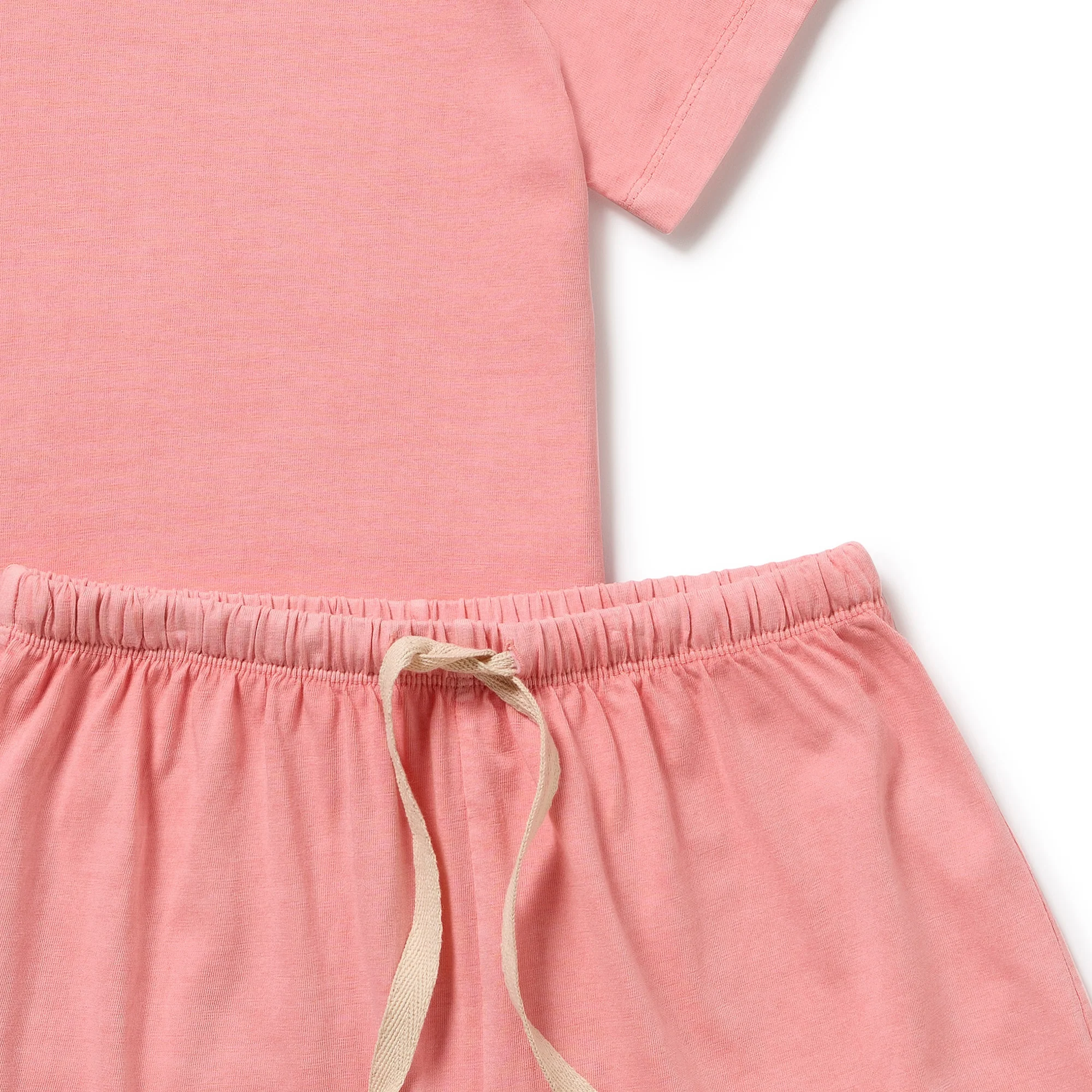 Organic Dyed Short Sleeved Pyjamas - Rose - Image 2