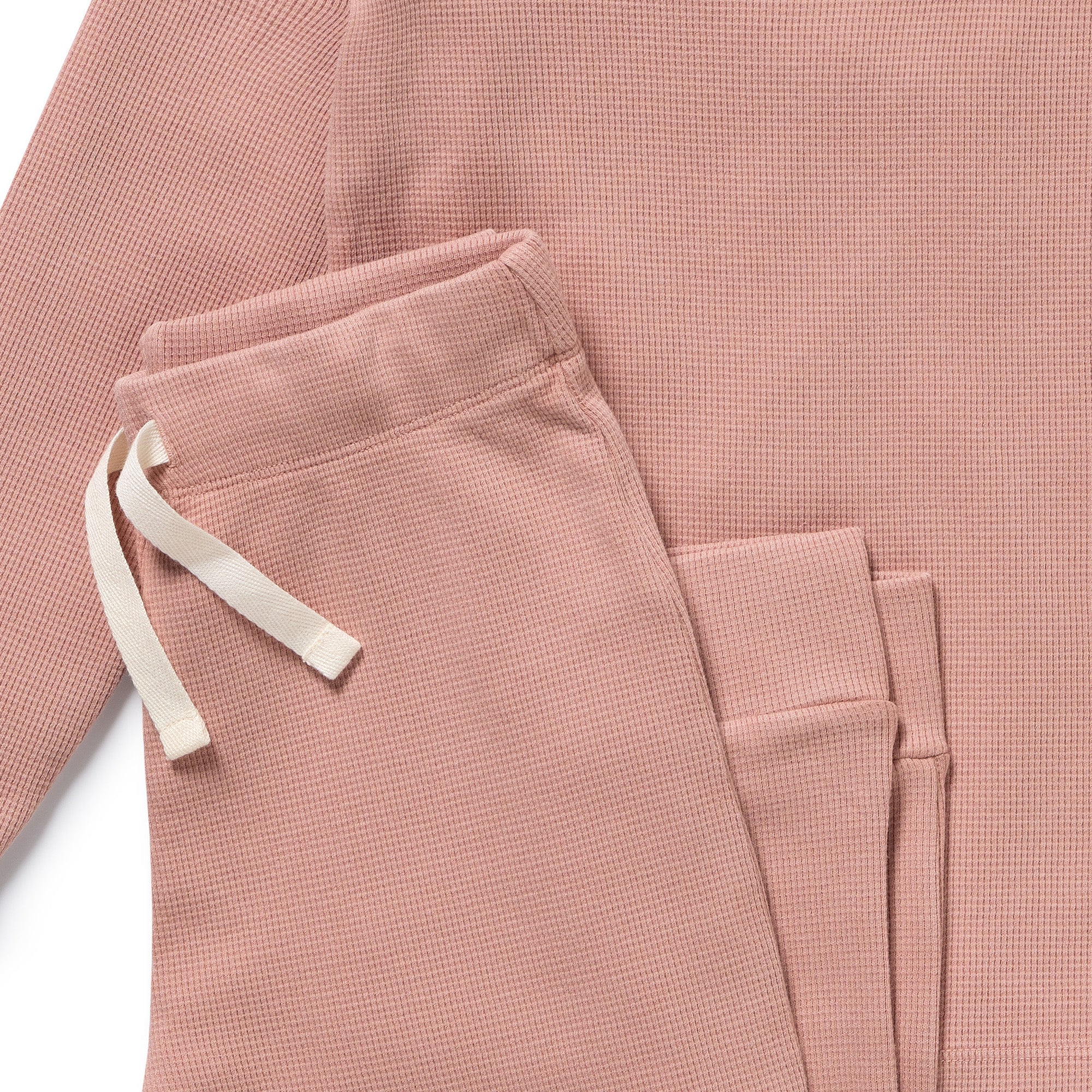 Rose Organic Waffle Henley Pyjamas - Image 7