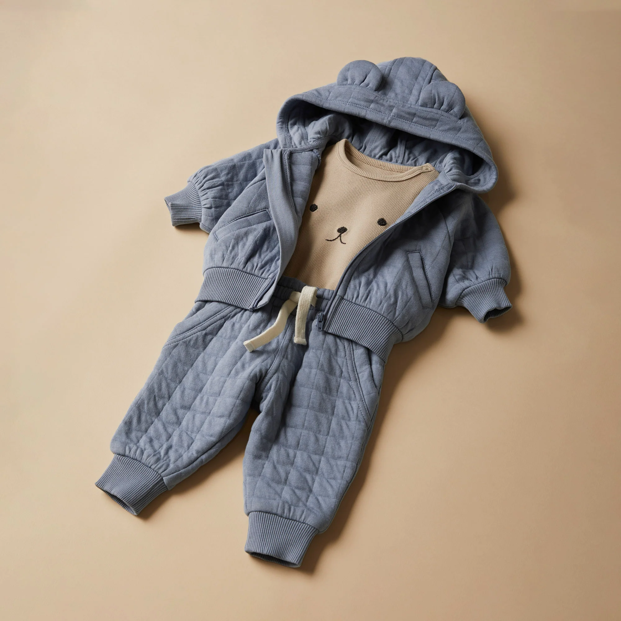 Wilson & Frenchy - Sky Blue Organic Quilted Sweat Pant - Image 2