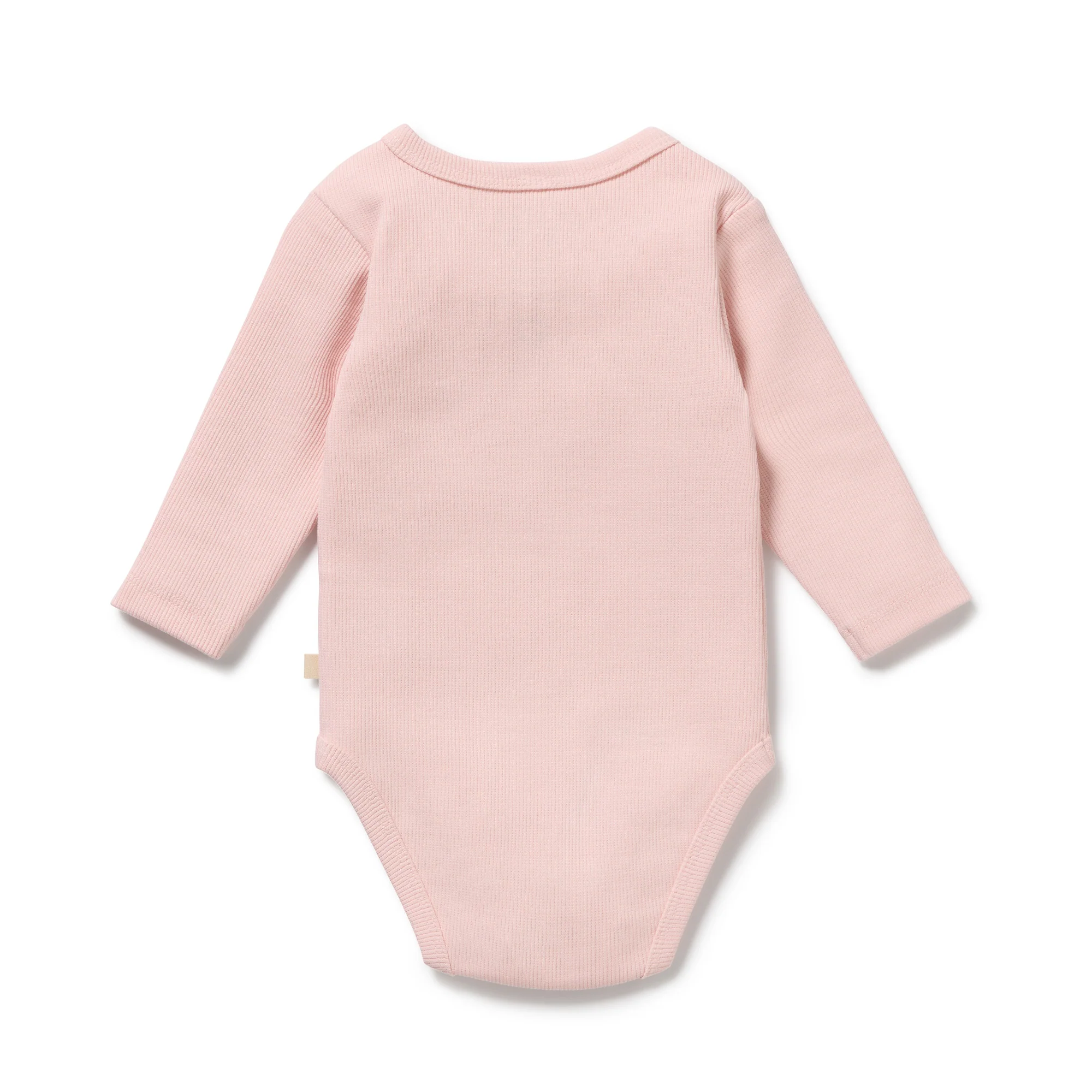 Strawberry Cream Organic Rib Long Sleeved Bodysuit - Image 4