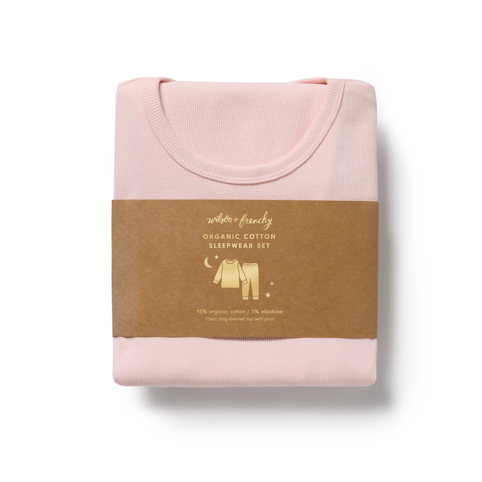Strawberry Cream Organic Rib Long Sleeved Pyjamas - Image 5