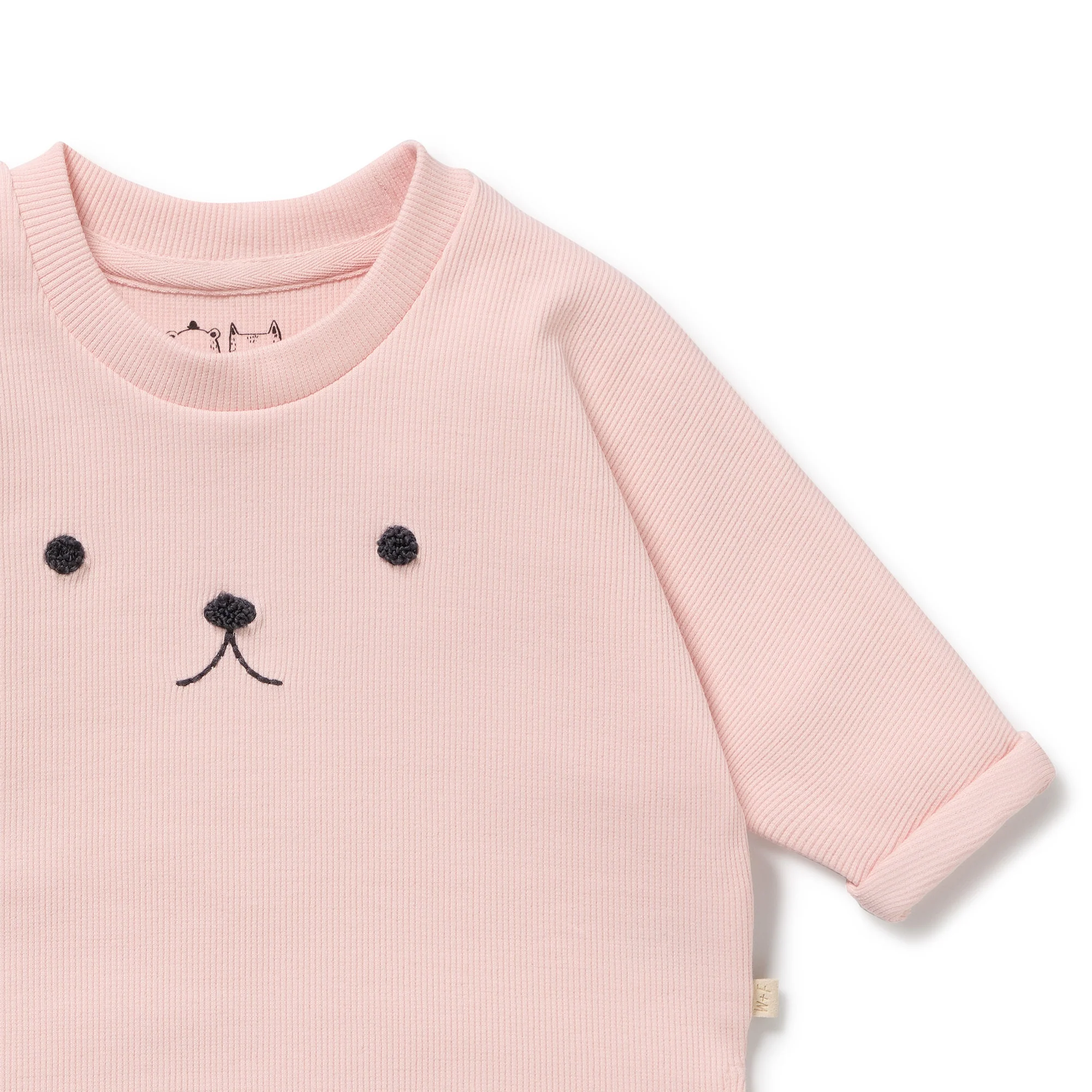 Strawberry Cream Organic Rib Long Sleeved Top - Image 2