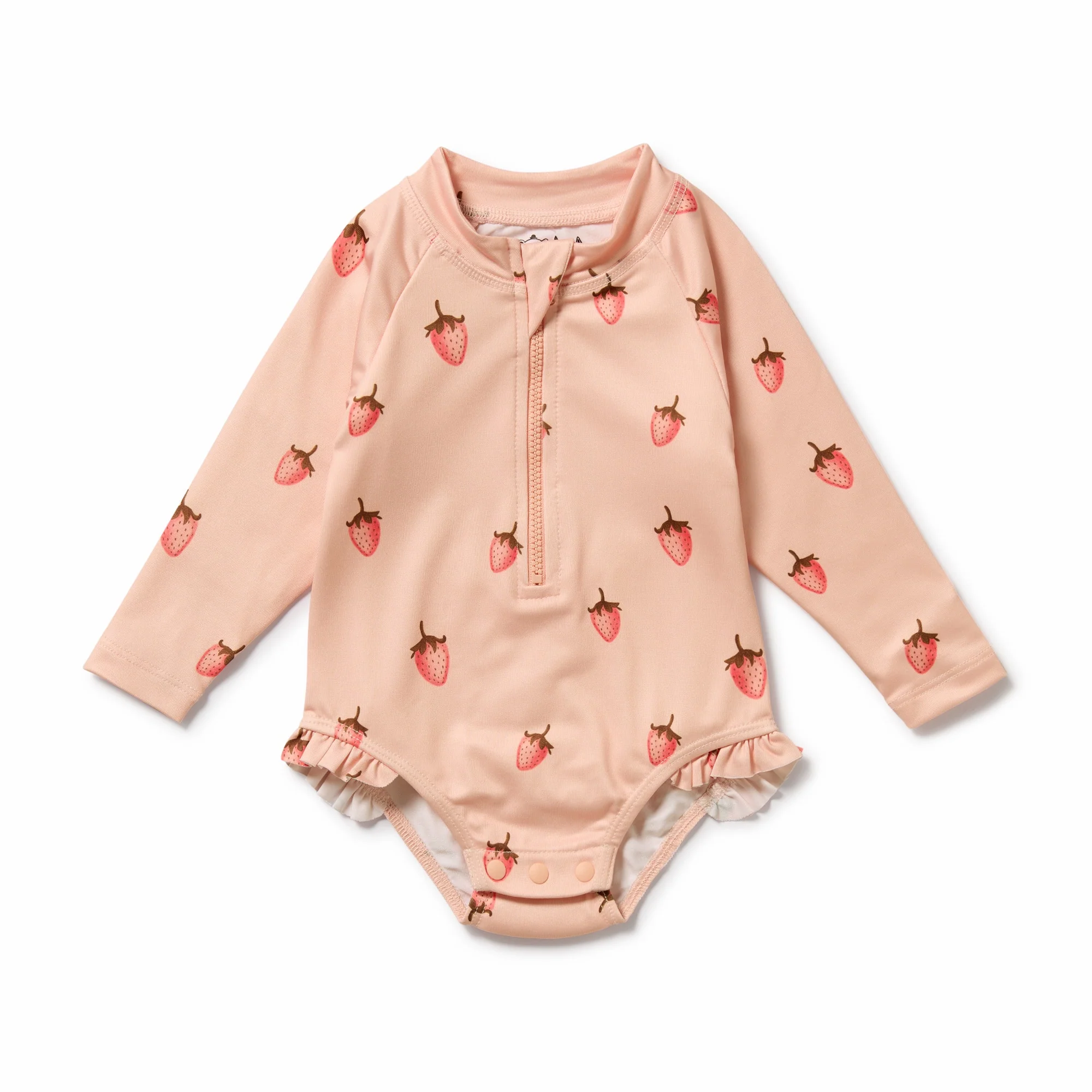 Long Sleeved Swimsuit - Strawberry Kisses