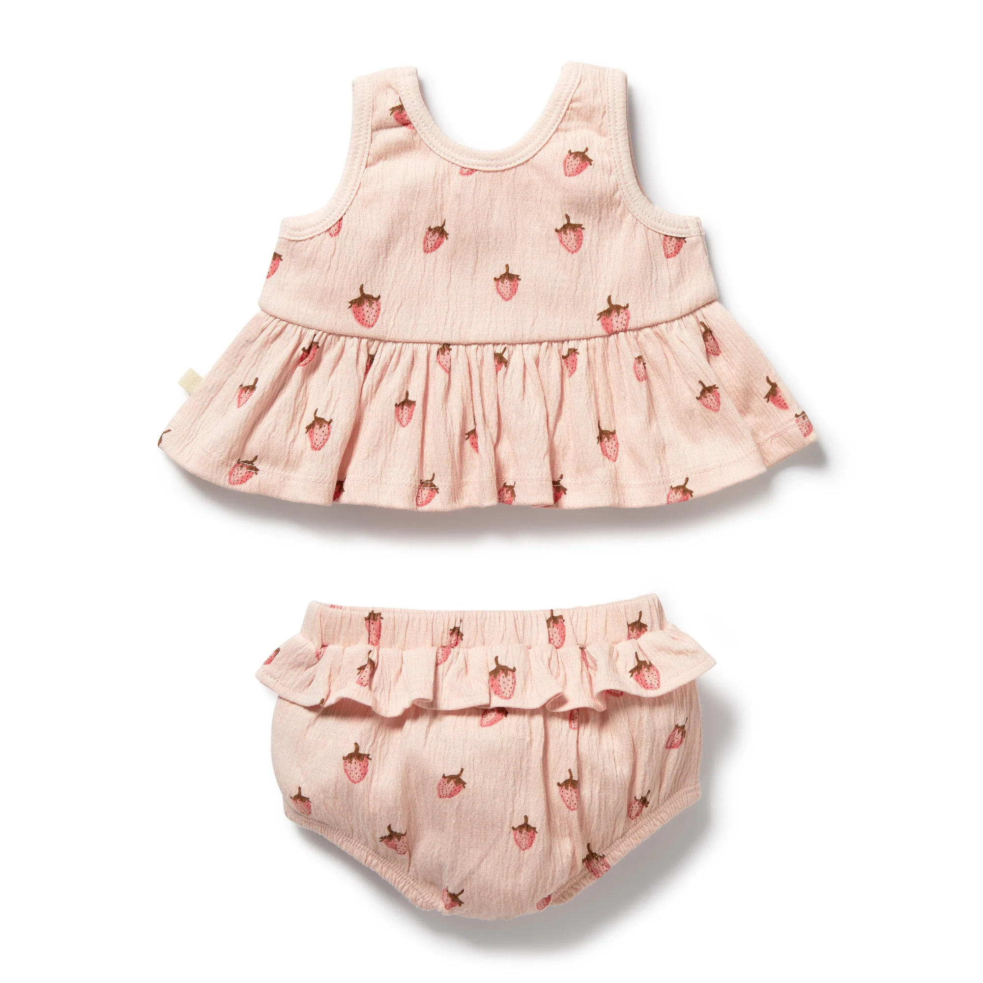 Organic Ruffle Set - Strawberry Kisses - Image 4