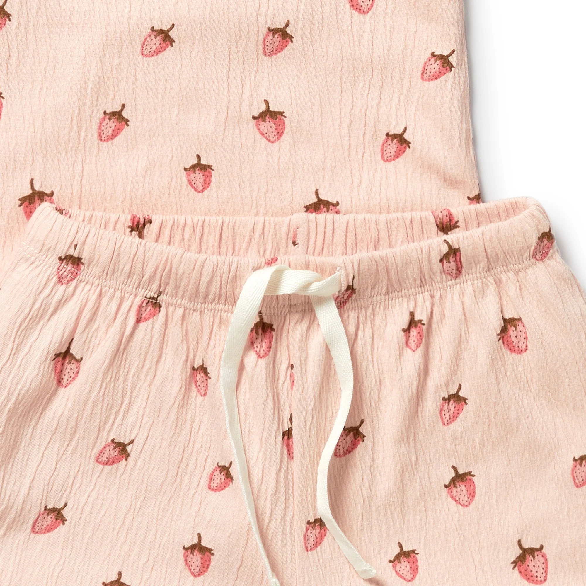 Organic Short Sleeved Pyjamas - Strawberry Kisses - Image 2